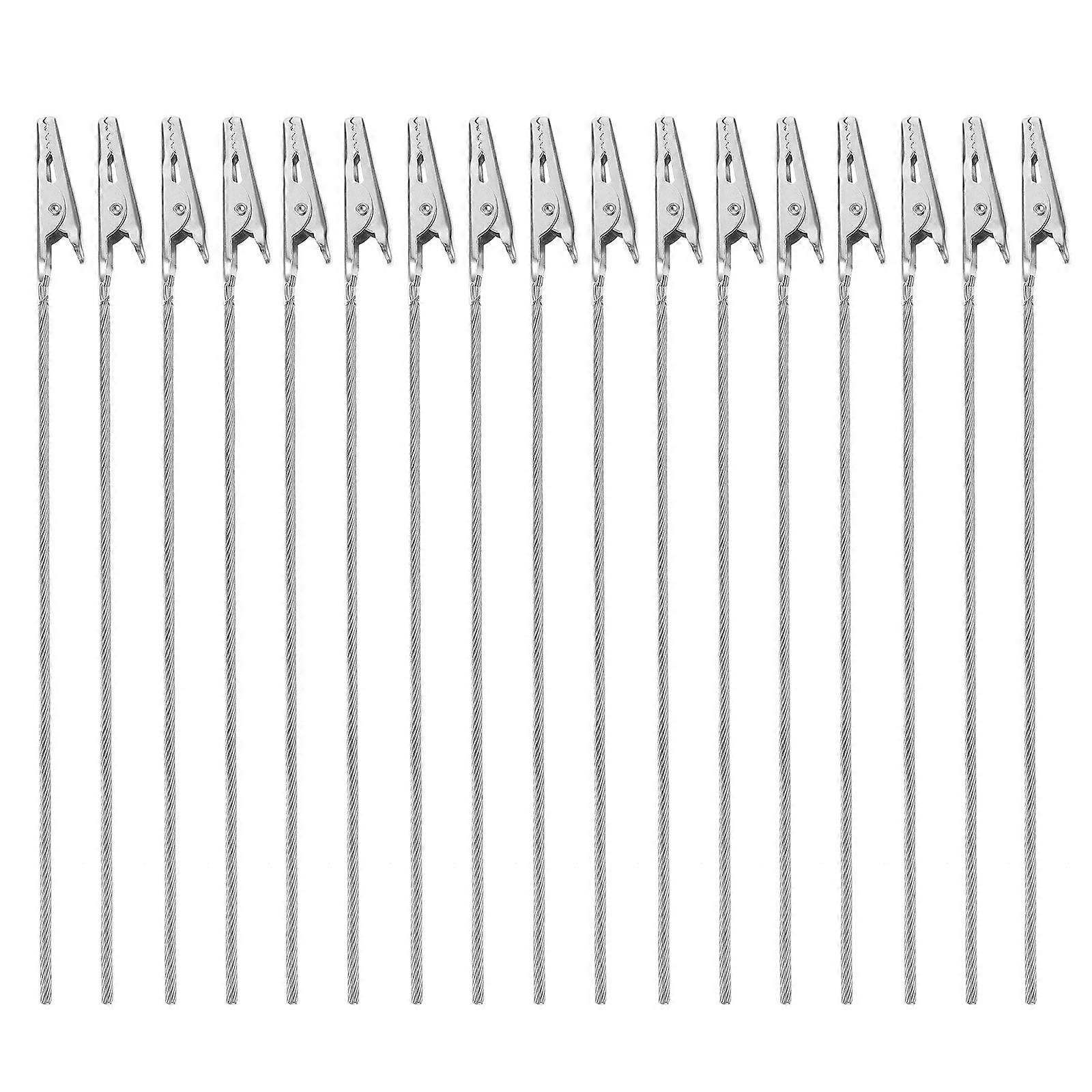 50pcs Memo Alligator Clips Table Number Clips Business Cards Clips Metal Wire Message Clips