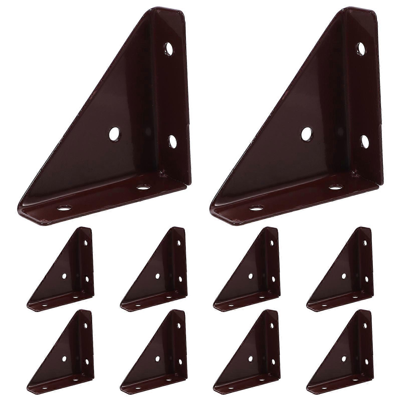 Bed Triangle Corner Brackets Reinforced Angle Brackets Metal Spacer Brackets For Furniture Repair 9.00X6.50X1.90CM Stable Support 10Pcs