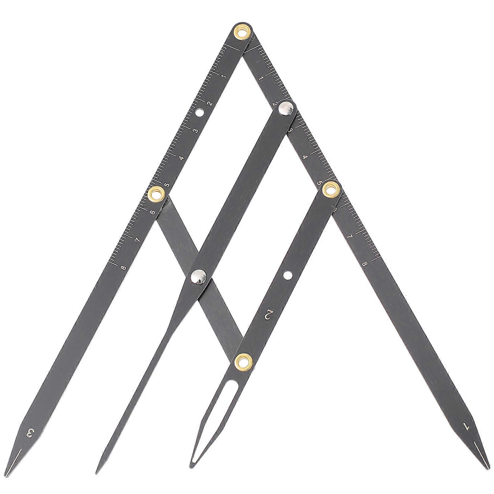 Eyebrow Measuring Tool Eyebrow Ruler Professional Stylists Assistance Rectangle Black 1Pack