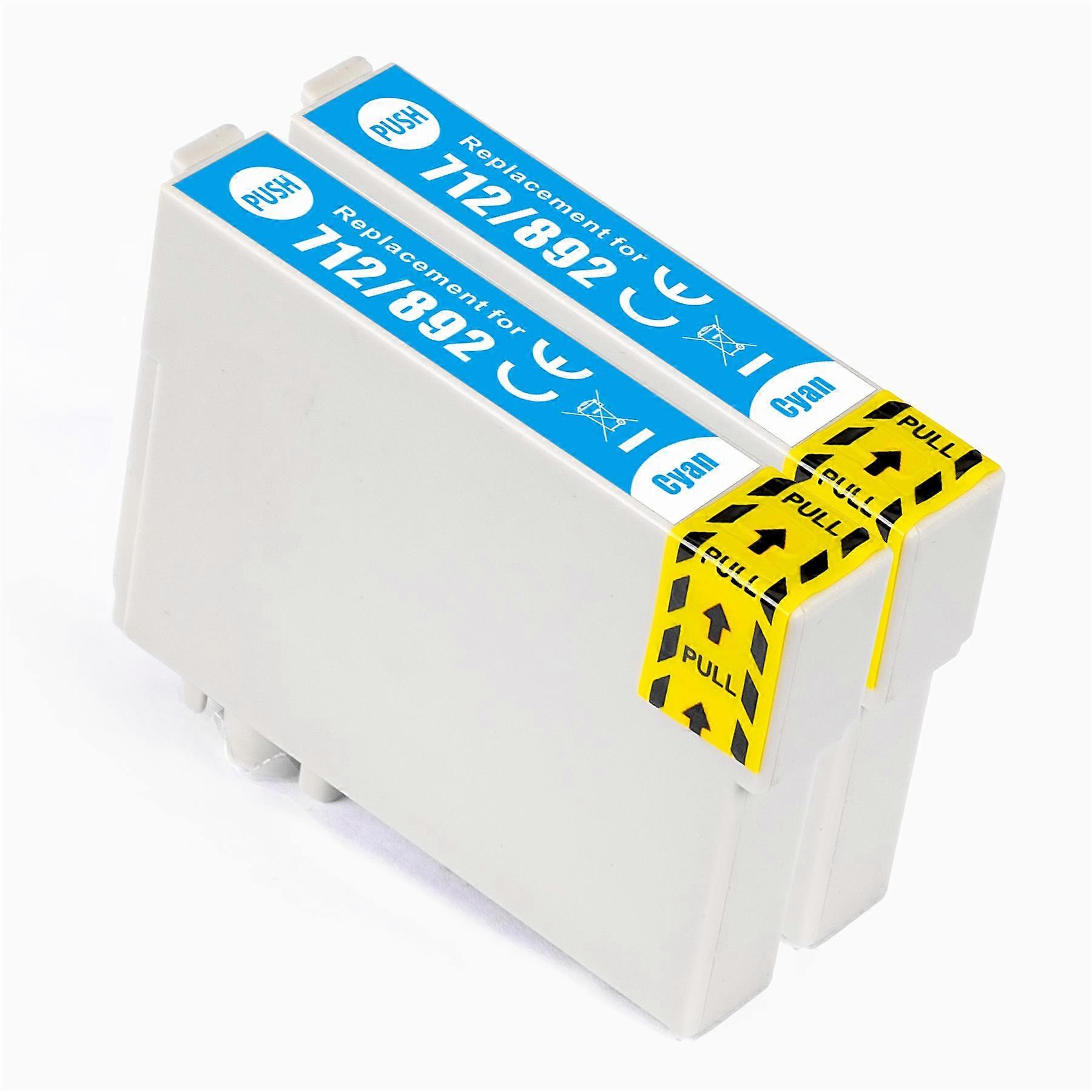 2 Cyan Ink Cartridges to replace Epson T0712 Compatible/non-OEM from Go Inks
