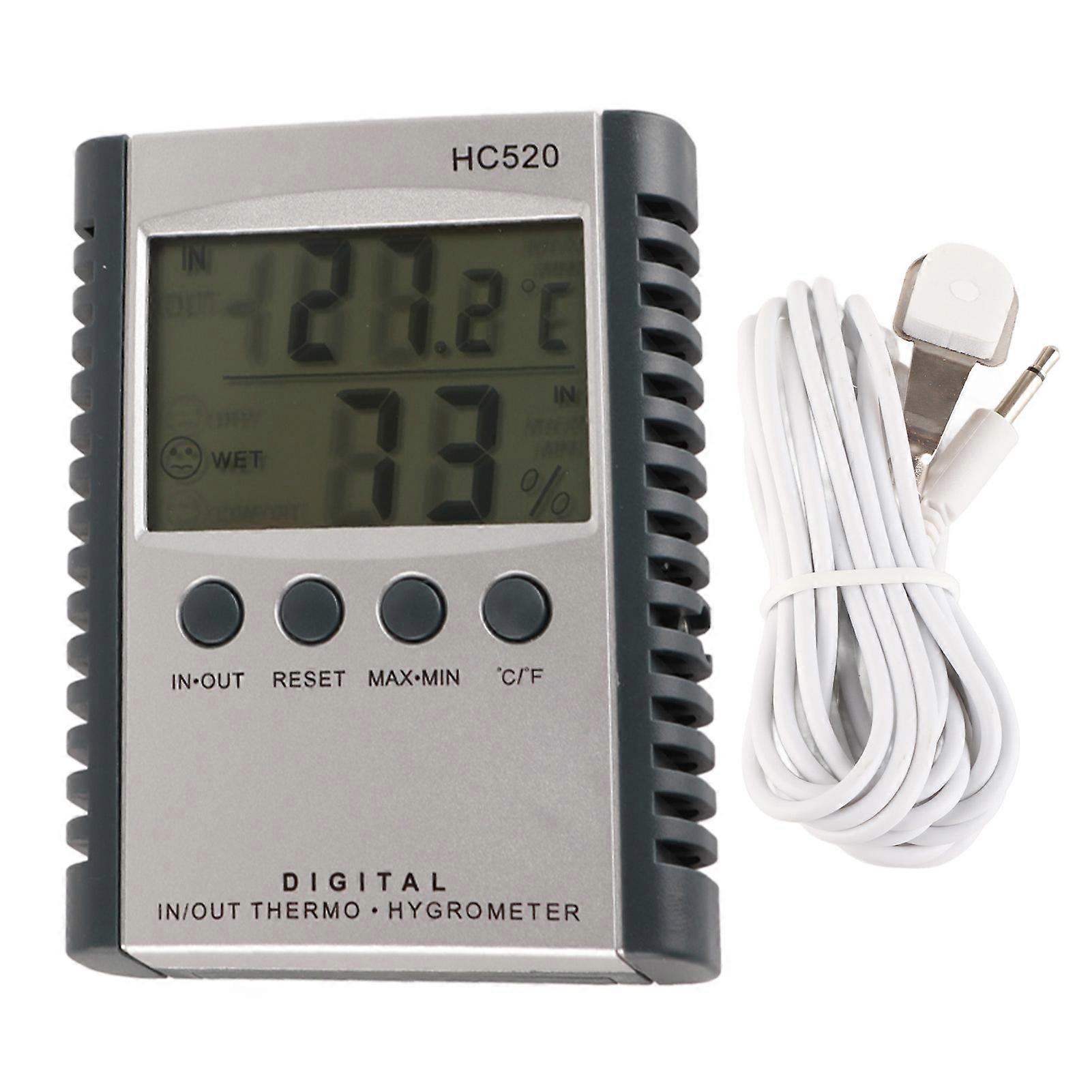 LCD Digital Thermometer and Hygrometer, Temperature and Humidity Tester for Indoor and Outdoor Use