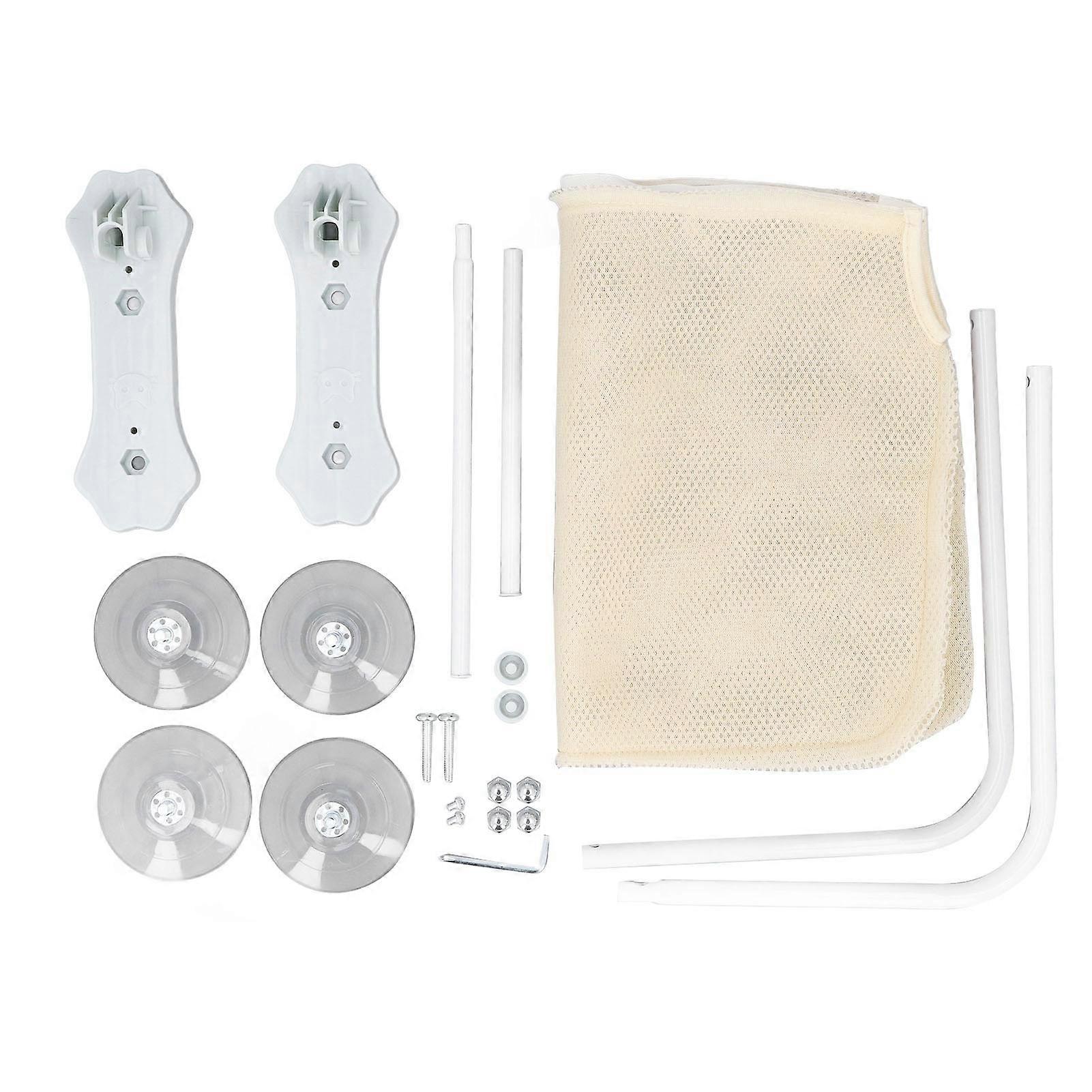 Foldable Cat Hammock Robust Frame Washable Stable Cozy Cat Suction Cup Window Perch