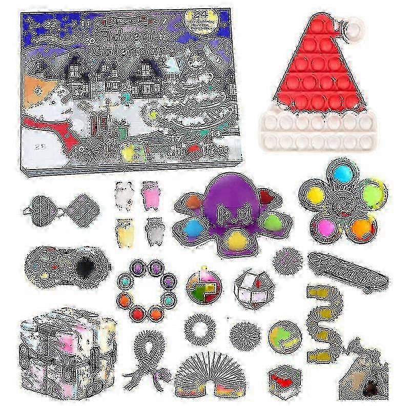 Set di giocattoli di decompressione con scatola regalo del calendario di Natale