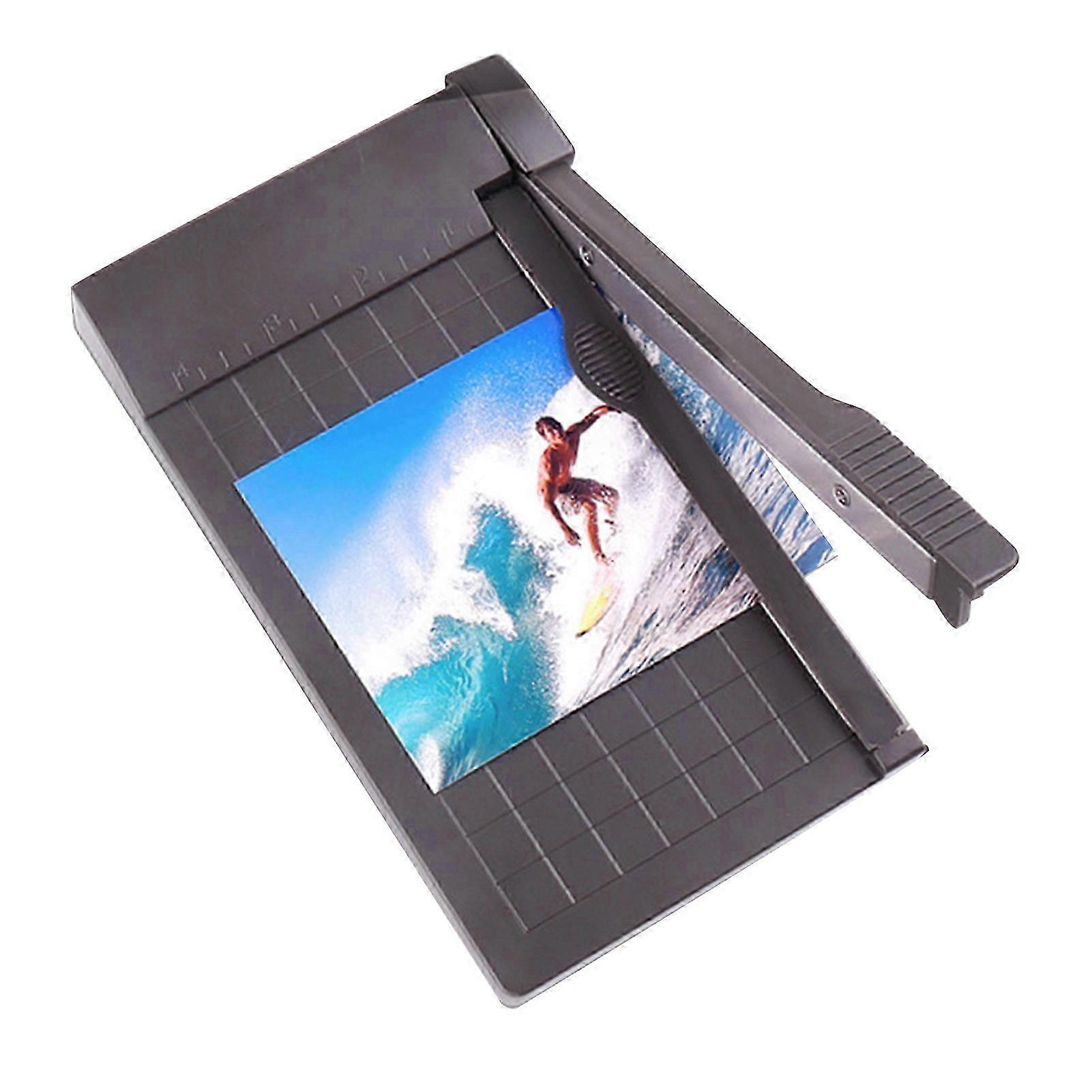 Portable Paper Cutter Multipurpose Efficient Clear Scale High Accuracy A4 Paper Trimmer for Scrapbooking Craft Photos Grey