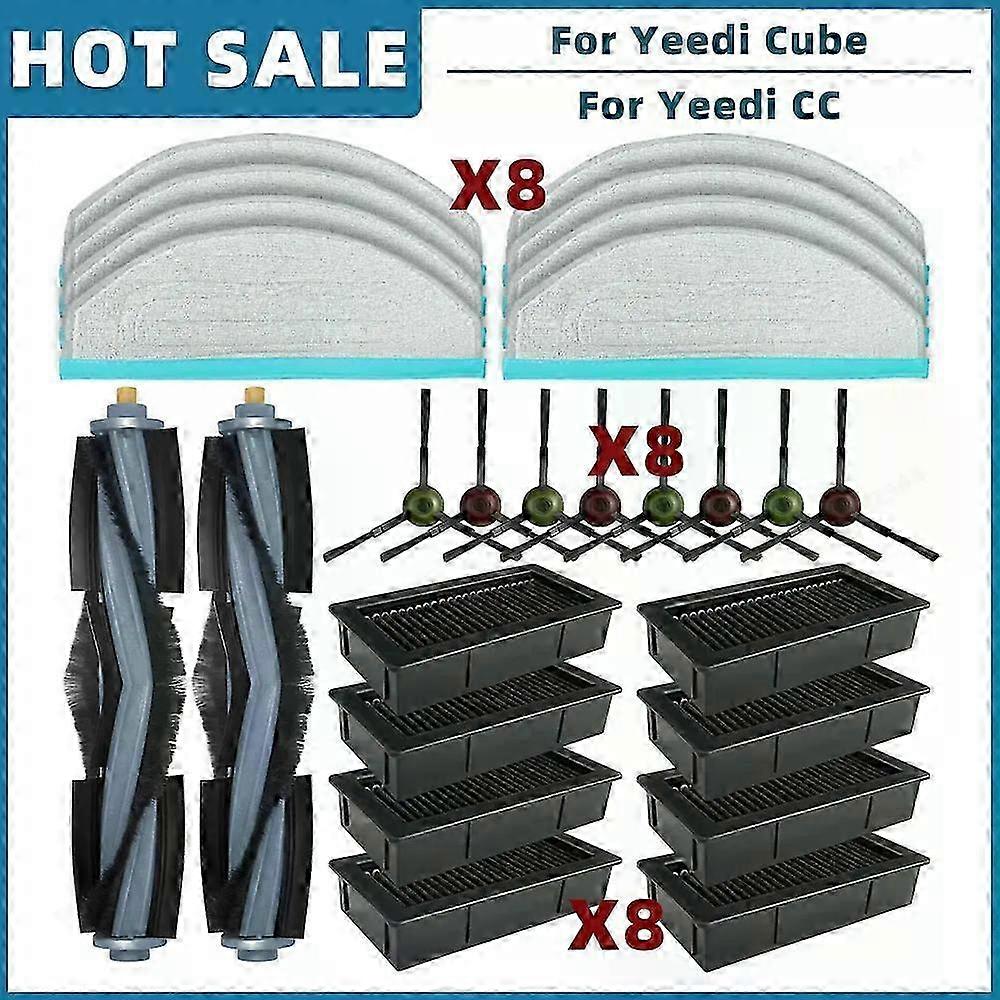 Compatible with Certain Robot Vacuum Models, Replacement Parts Accessories Main Side Brush Hepa Filter Mop Dust Bag