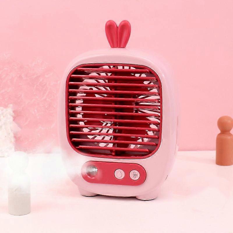1315 Cartoon Desktop Spray USB Charging Fan