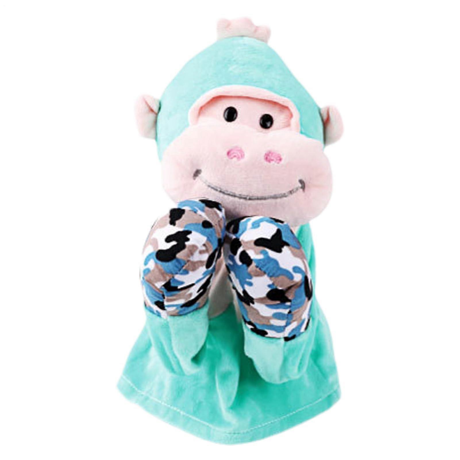 Plush Dolls Animal Dolls Monkey Hand Puppet with Sounds, Interactive Boxing Action, Educational Role Play Toy for Kids