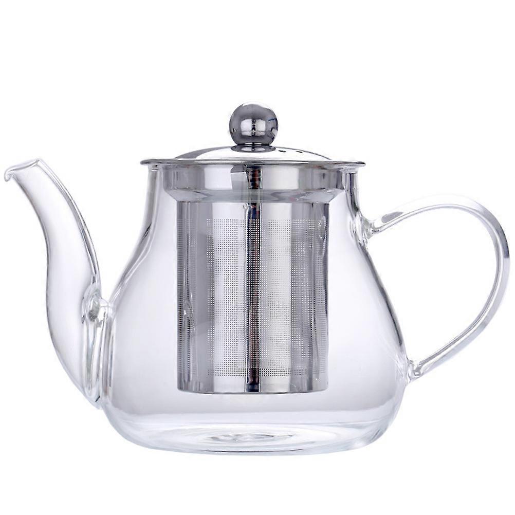 Glass Teapot With Strainer Tea Pot Kitchen Teapot 16.00X11.50X10.50CM Loose Leaf Tea Storage 1 Set