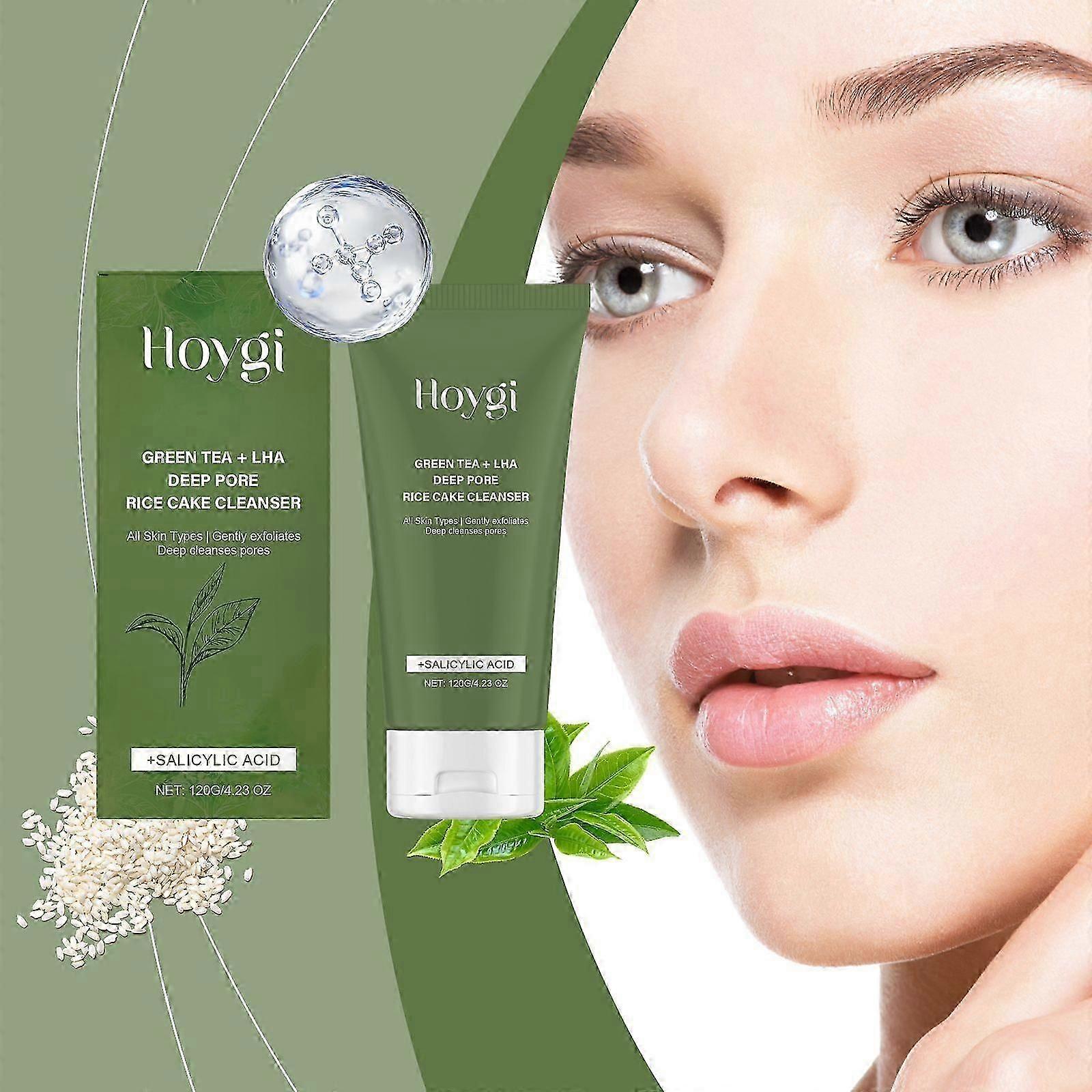 Green Tea & Salicylic Acid Deep Pore Cleanser Gentle Exfoliation for All Skin Types, Moisturizing Without Tightness