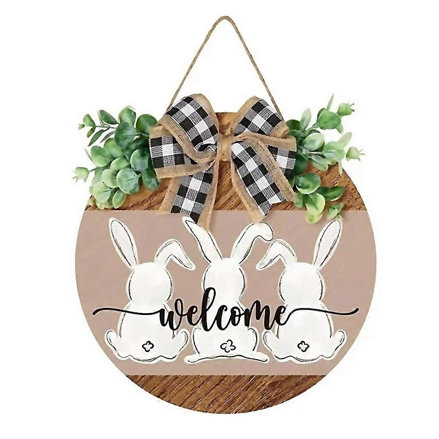 For Cute Easter Wooden Hanging Sign, 30 X 30cm