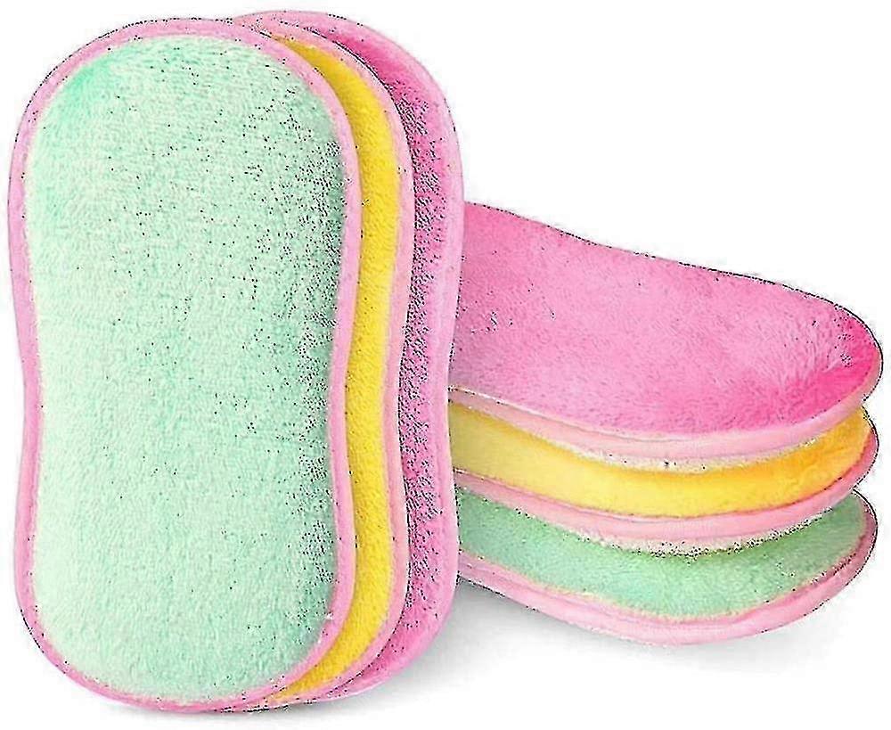 Antibacterial kitchen scouring sponge, double-sided washable