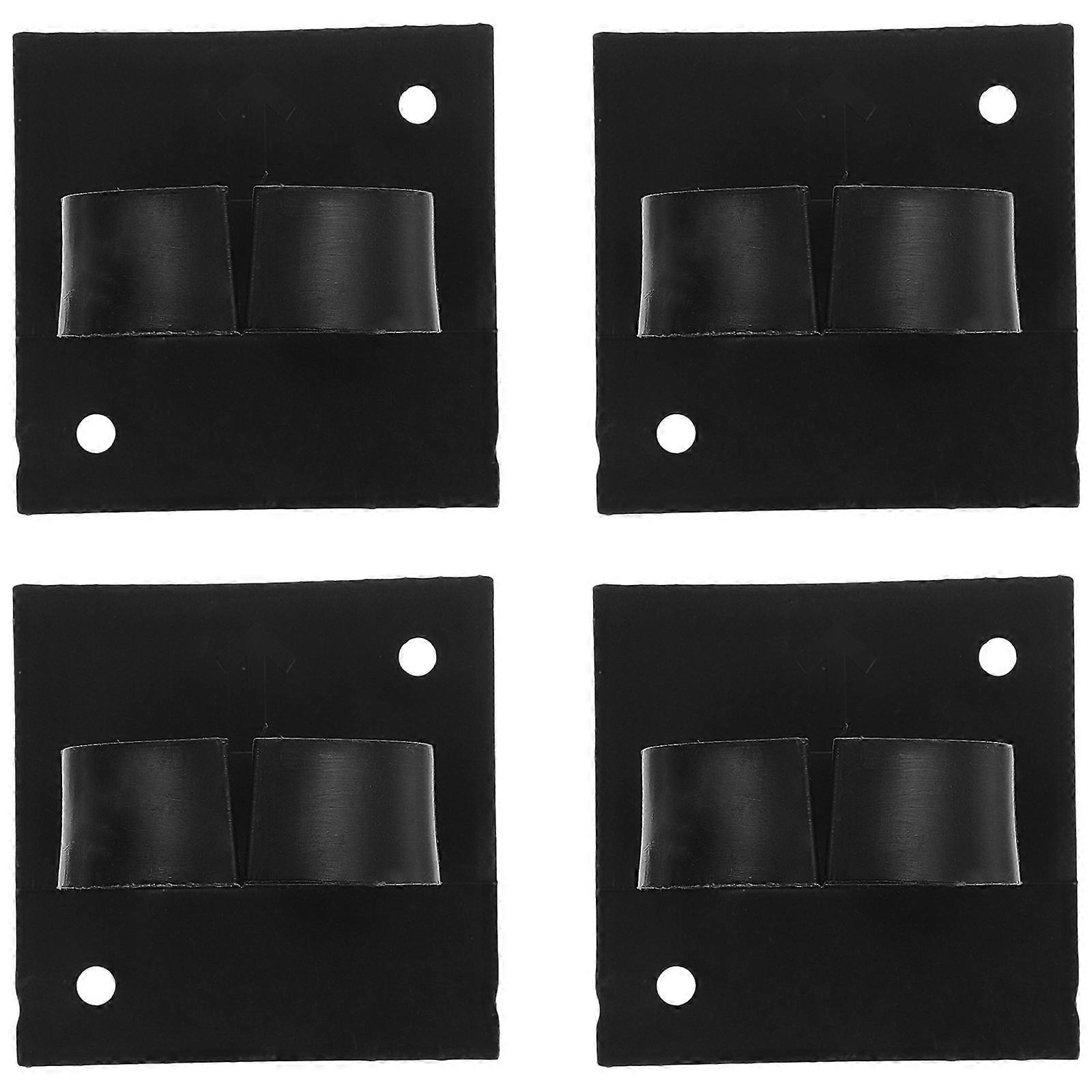 Mic Holder Clip Microphone Station Logo Display Square Shape Hard Plastic 4Pcs