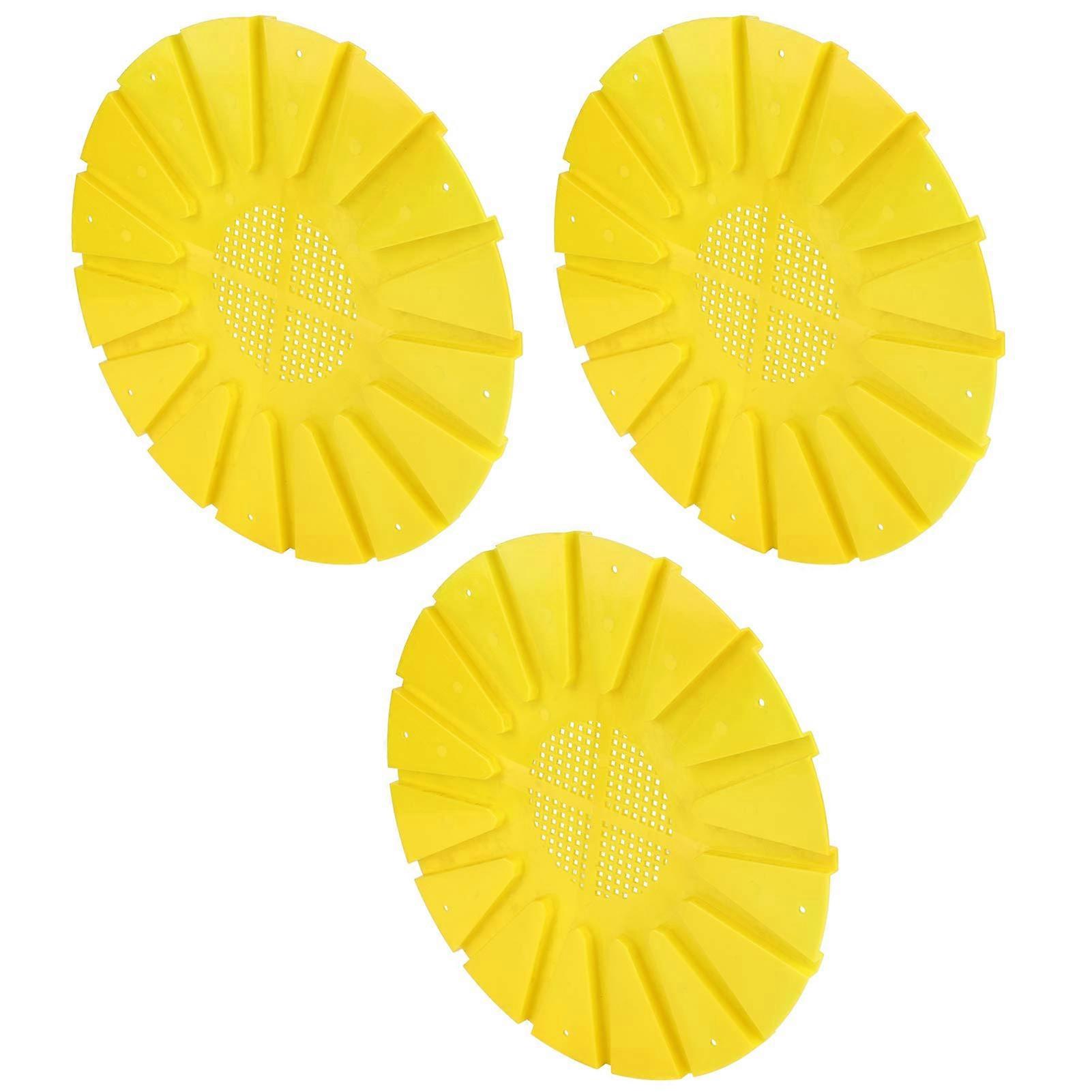 Beekee 6-Way Round I-Running Escape Plate Tool for Honey Extraction, 3-Pack, Durable Beekeeping Equipment