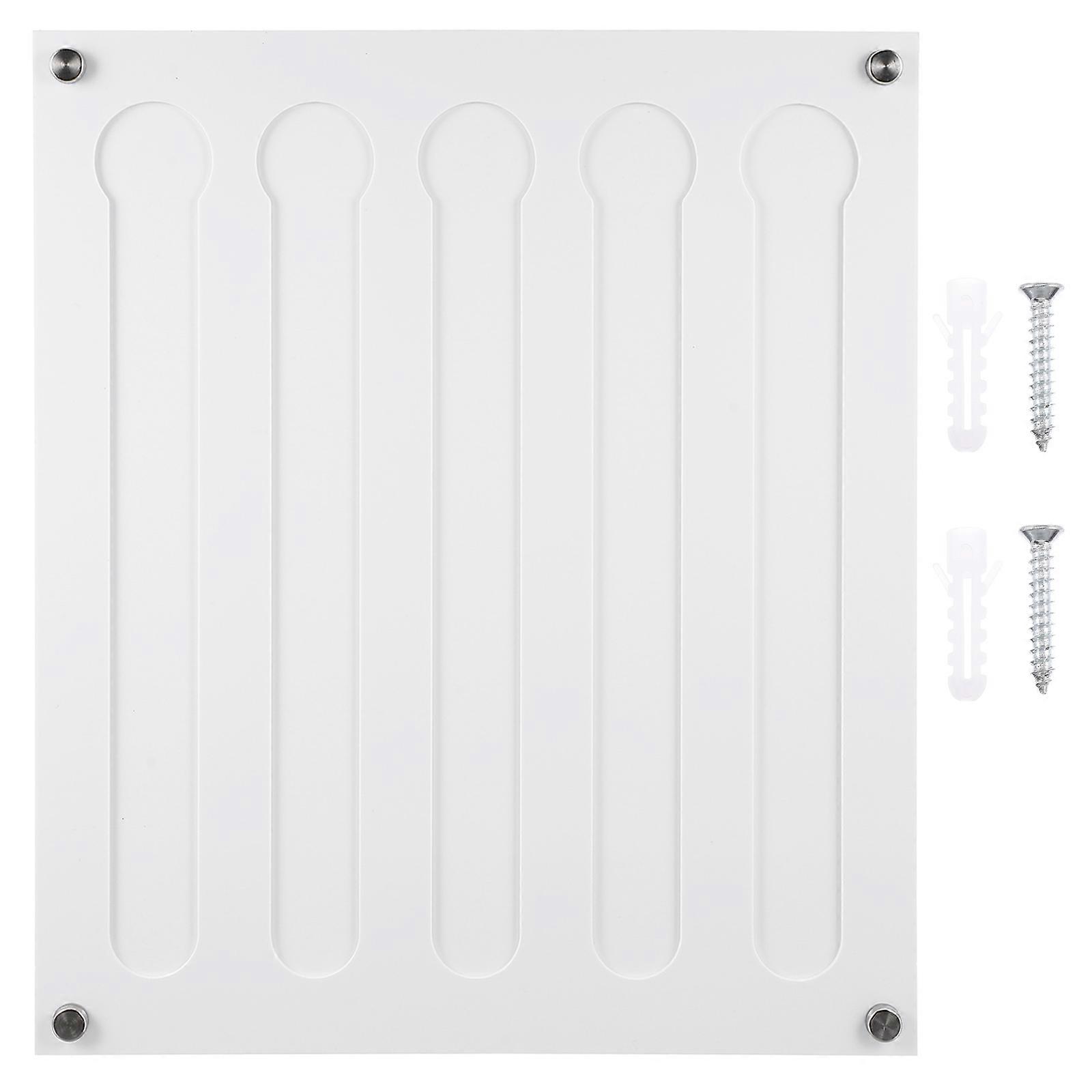 White Acrylic Coffee Capsules Organizer for Home Use Wall Mountable Storage Rack 5.5 x 3.2 x 8.3 inches