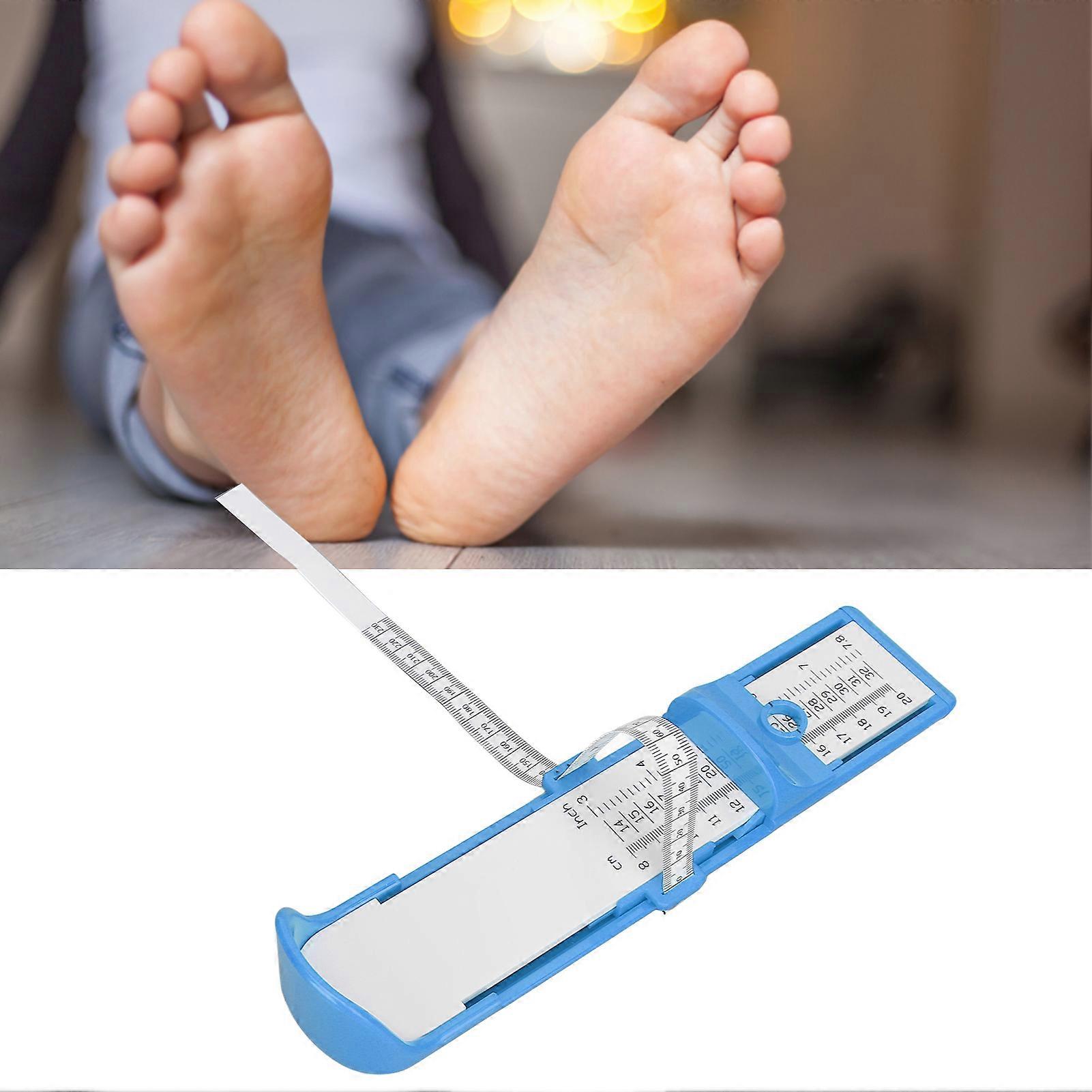 Children Foot Gauge 20cm Range High Precise Shoe Sizer Safe Portable Kids Foot Measuring Device Blue 