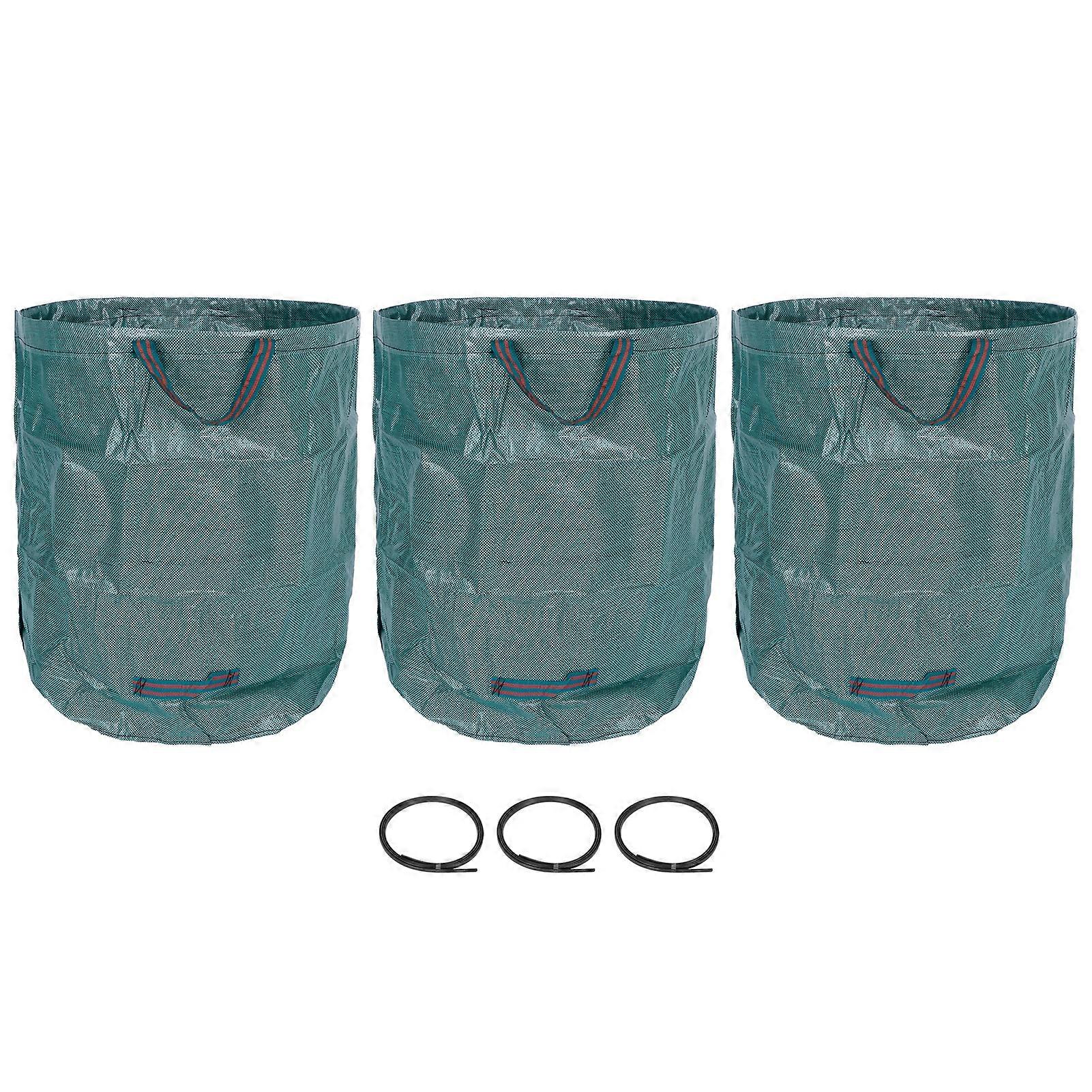 3Pcs Large Capacity Garden Bag Reusable Leaf Garbage Waste Collection Container Storage Bag