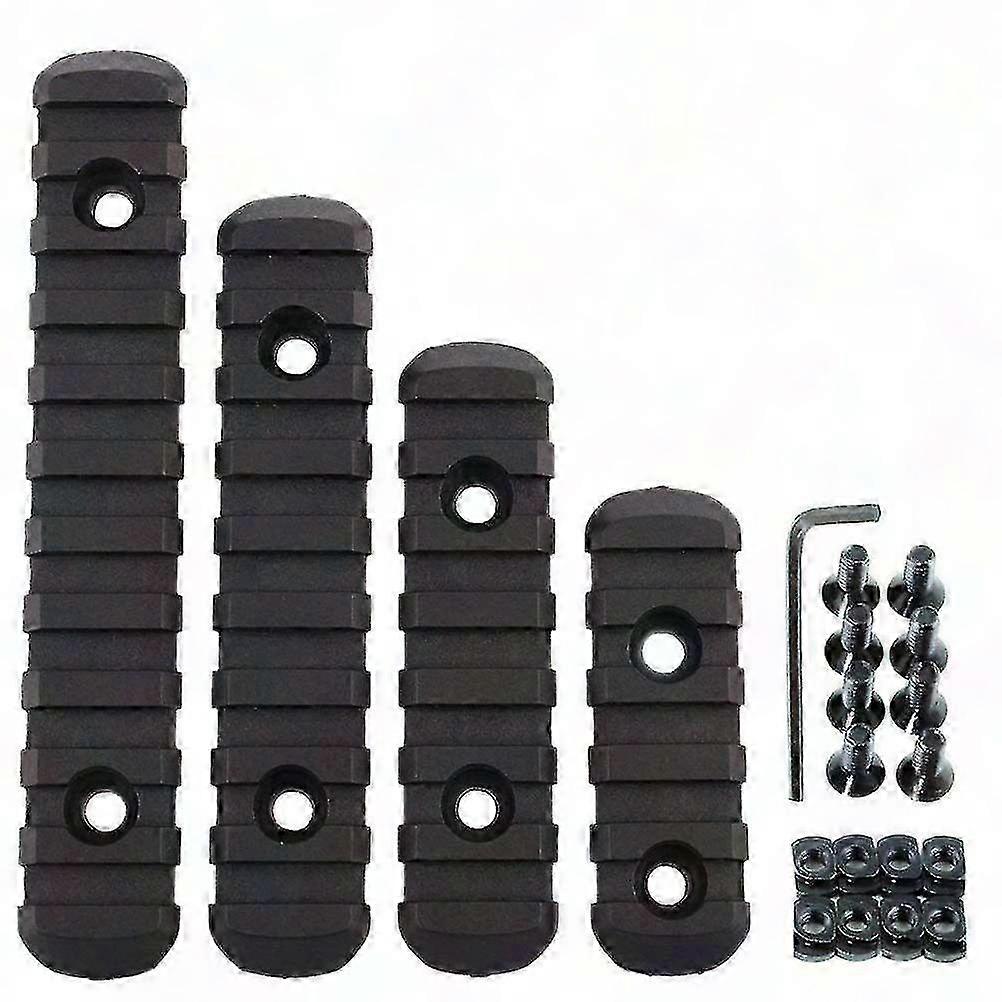 4 Pcs Picatinny Rail Section Tactical Polymer Rail Kit for Guns & Optics