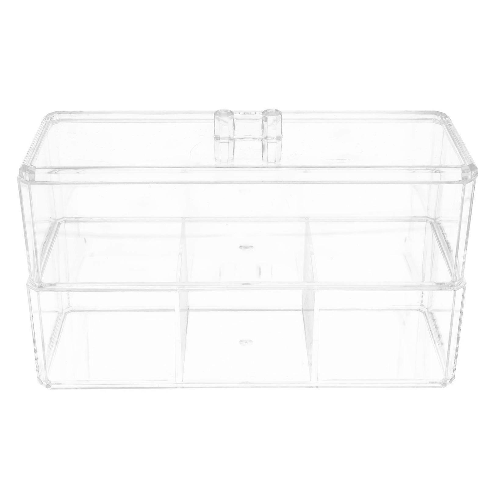 Makeup Puff Organizer Cosmetics Holder Case Storage Organization Practical Design 2-Layers 1Pack