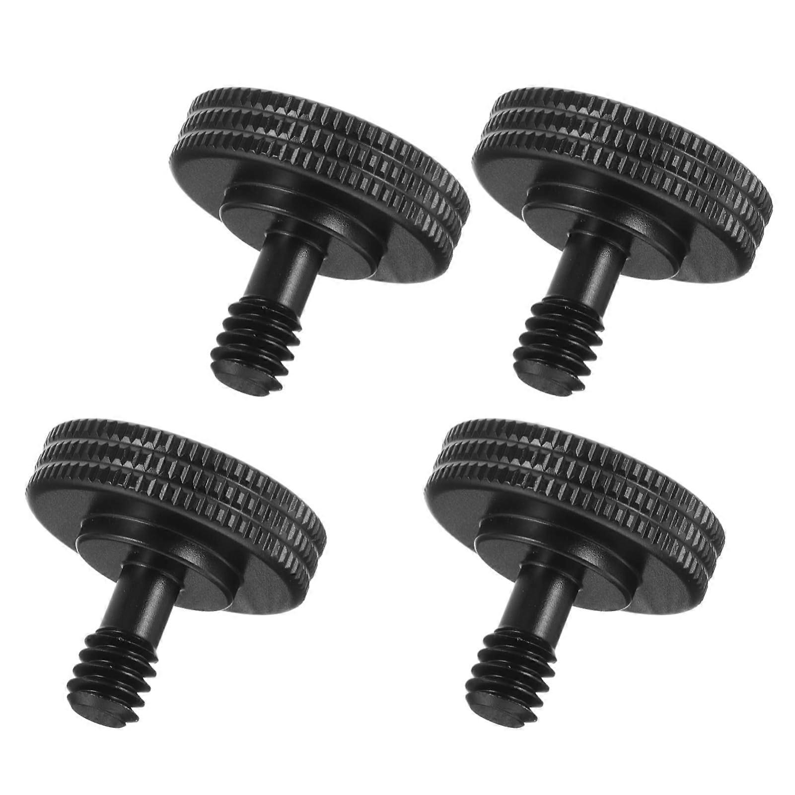 4 pieces thumb screws for camera mounts, compatible with tripod mounting plates for photography accessories, featuring a nonslip surface.
