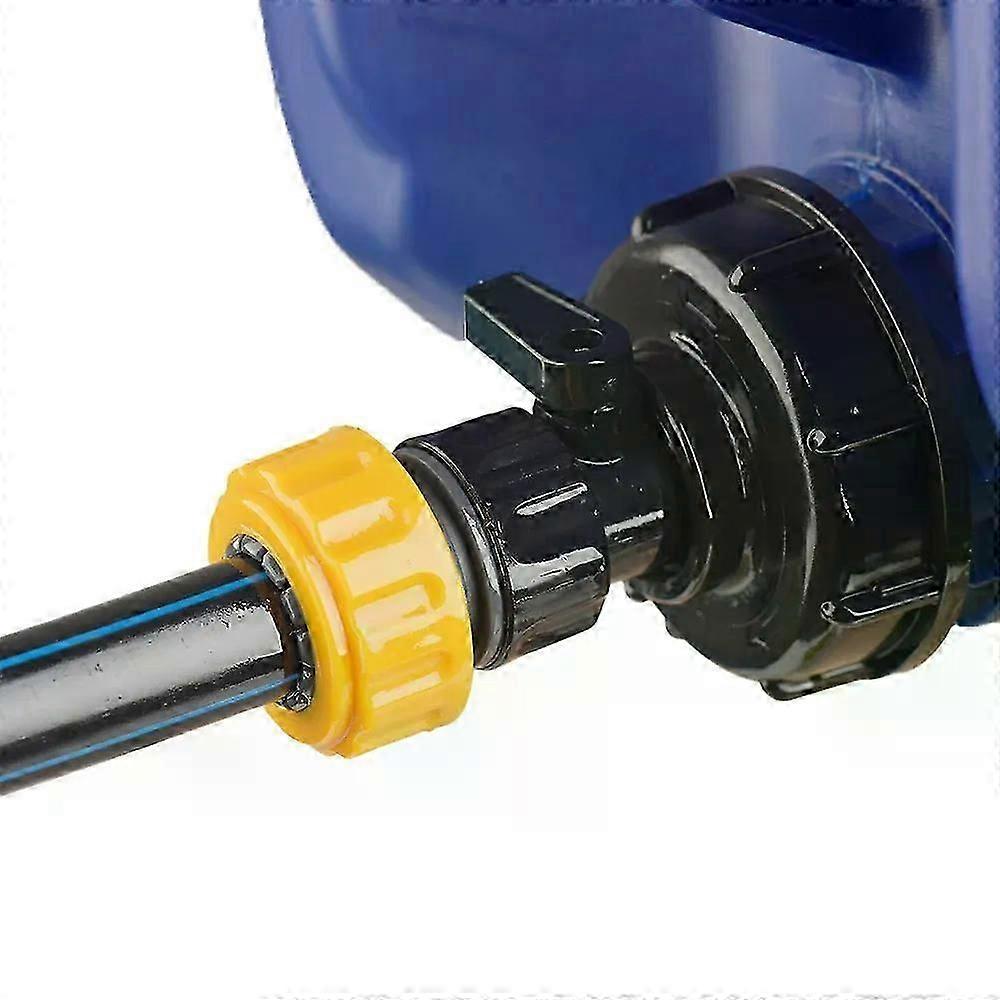 1000L IBC Tank Adapter with 1/2 and 3/4 Garden Hose Quick Connect - Universal Plastic Hose Faucet Connector Replacement Tool