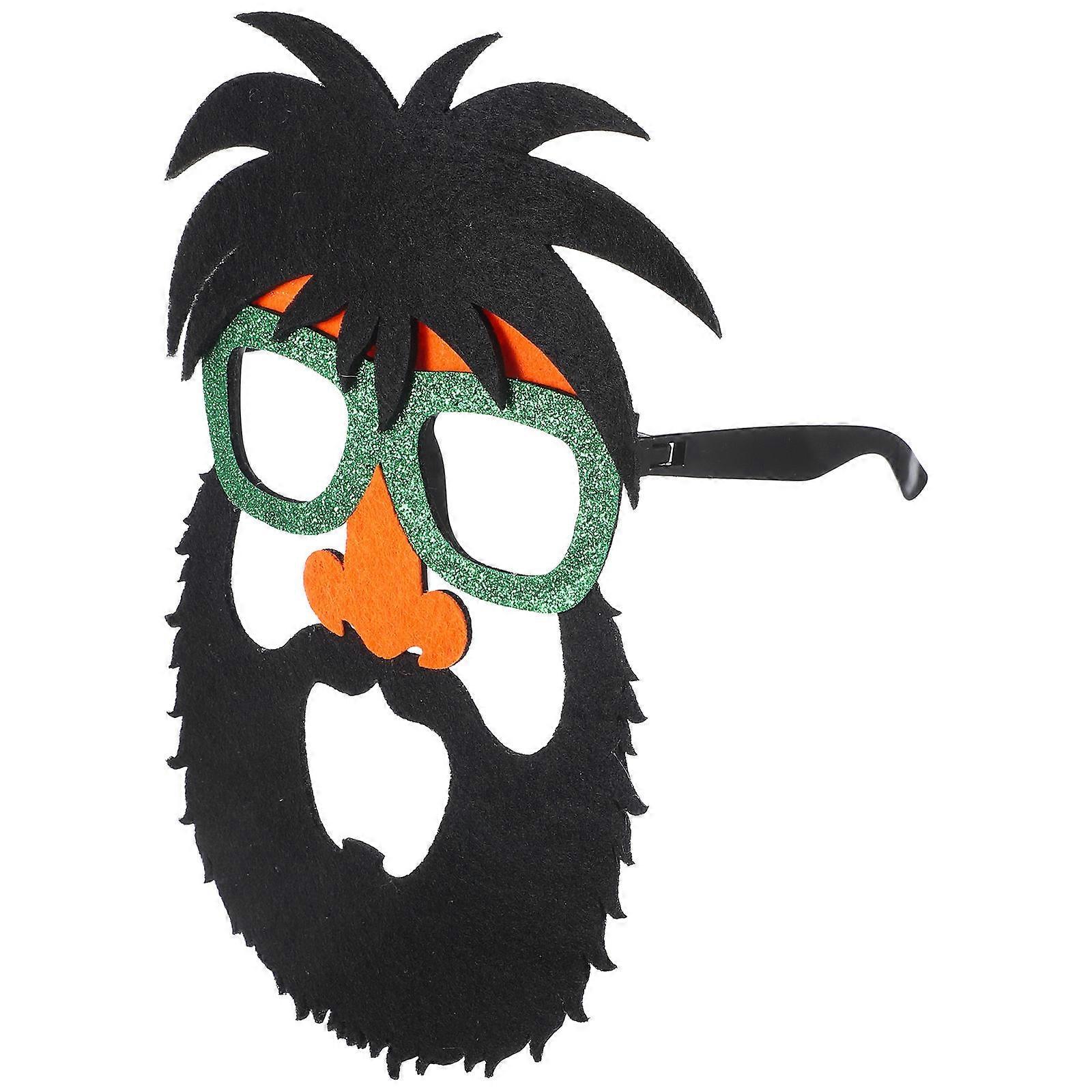 Pirate Glasses Mask for Halloween Cosplay Funny Eyeglass Mask with Felt Design