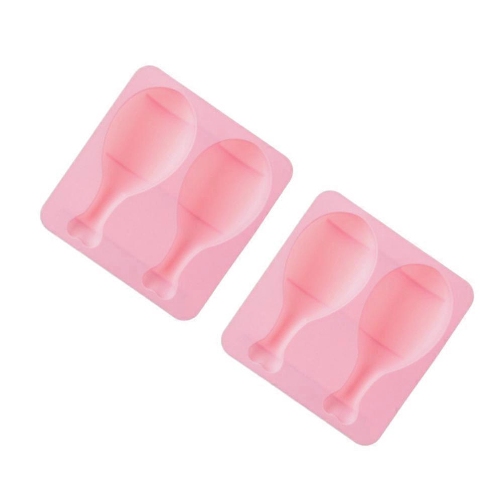 2pcs Silicone Cake Mold Chicken Leg Shape Design Baking Tool for Chocolate Cake Cookie (Pink)