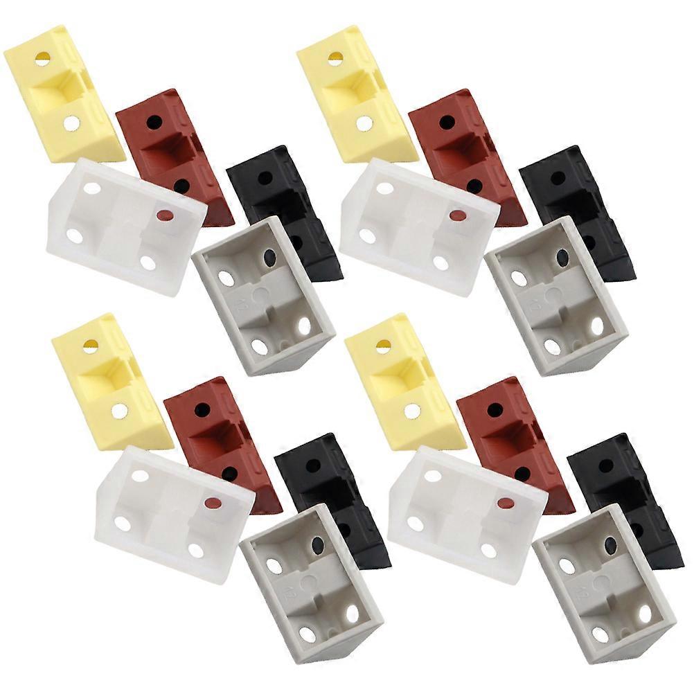 Right Angle Bracket Furniture Sturdy Kit Cabinet Installation 4.1X2.8X2CM 60Pcs