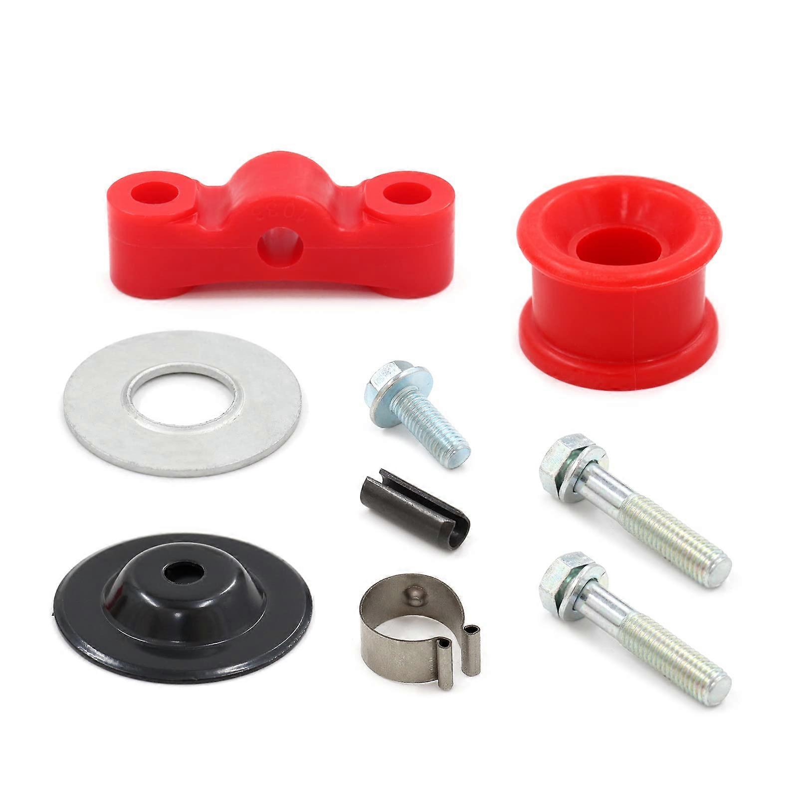 Red Shifter Linkage Bushing Kit with Pin and C-Clip Bolt Replacement for Acura Integra Civic CRX B-Series Swap
