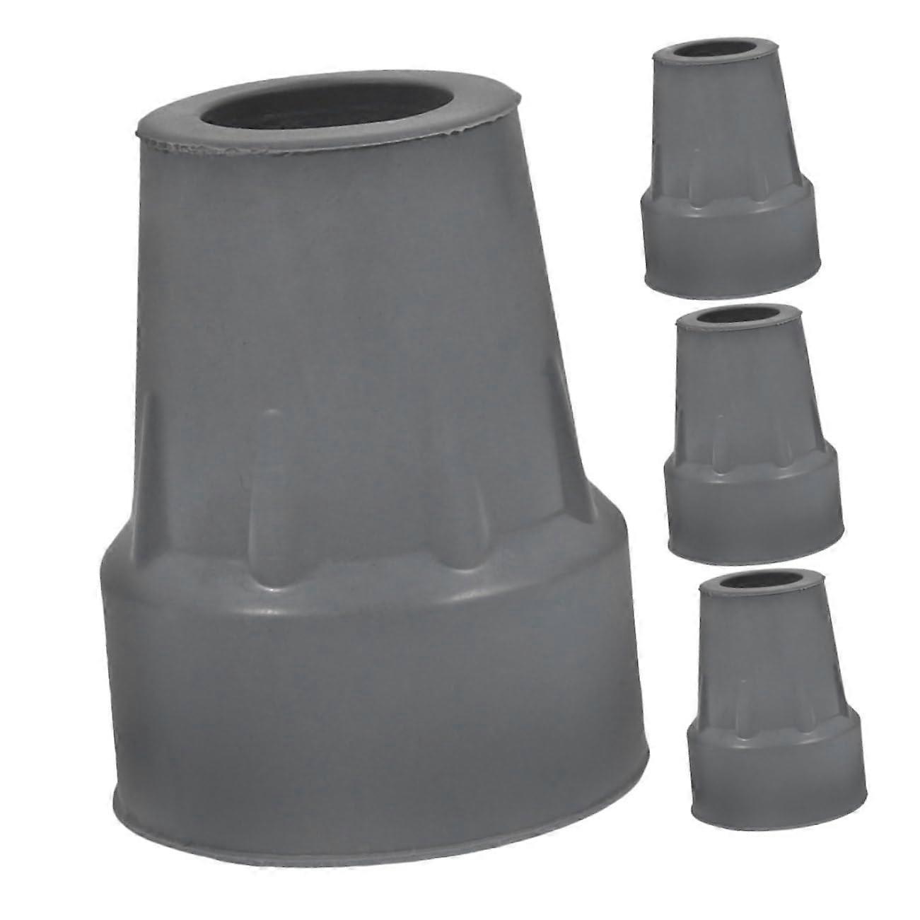 Walking Stick Tips with 22 mm Diameter Padding for Stick Ends Grey