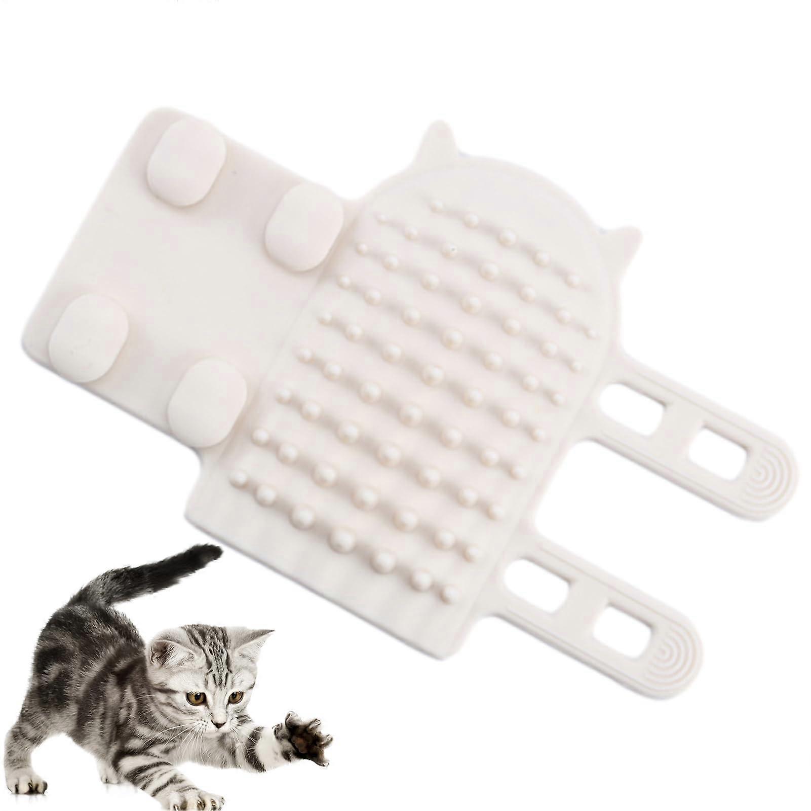 Pet Cats Tickling Artifacts Silicone Cat Corner Groomer, Pet Grooming Comb Brush