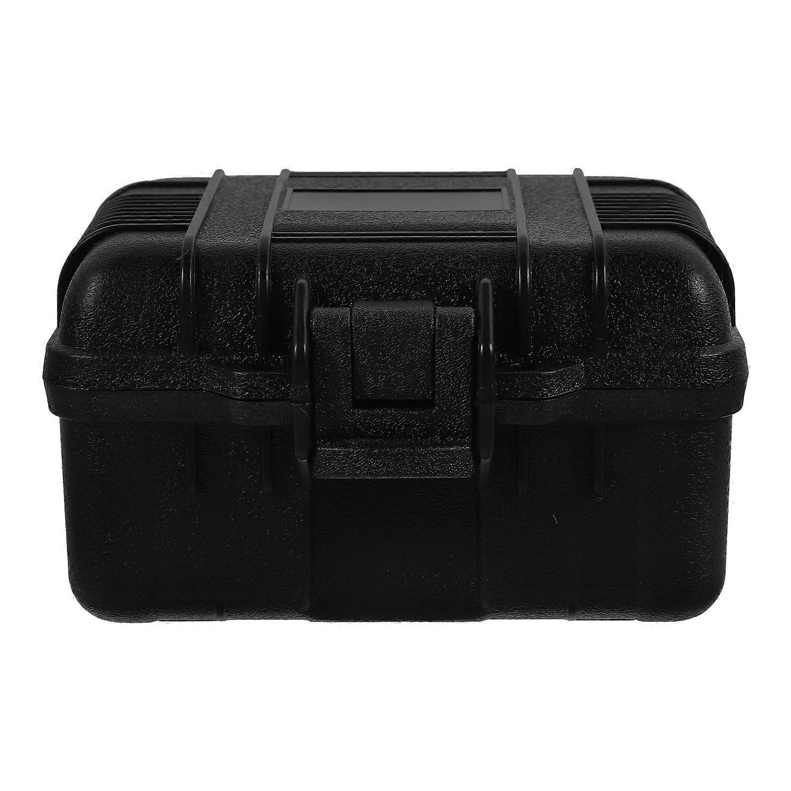 Portable Tool Storage Box with Reinforced Corners for Safe Travel and Outdoor Use Black PP Material 7.9x5.1x3.1 Inches