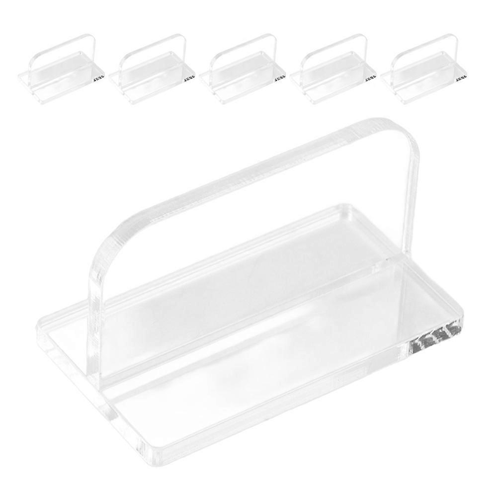6pcs Clear Acrylic Aquarium Lid Handles Transparent Rectangle Tank Cover Replacement with Sticker for Fish Tank