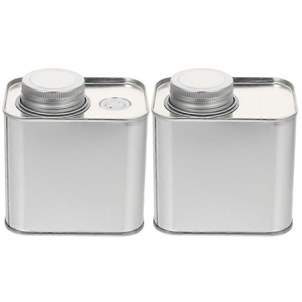 Silver Tinplate Storage Jars for Kitchen Use and Sealed Tea Containers 2 Pieces