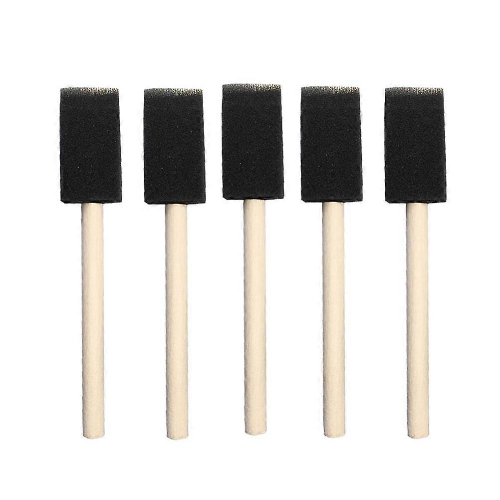 Sponge Paint Brushes with Wood Handle for Acrylics Stains Varnishes Crafts Art 5x1 3x2 1x3 1x4