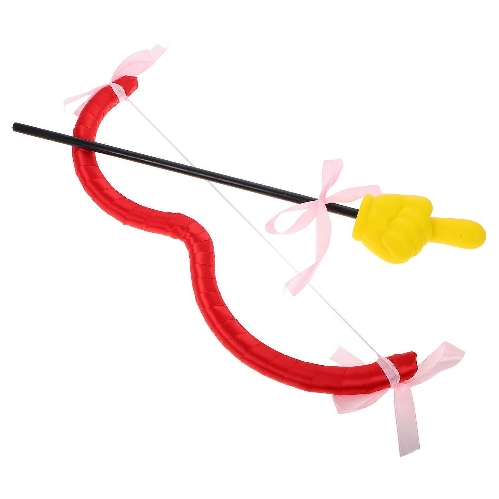 cupid Arrow and Bow Set for Valentine's Day Costumes Photography Props Durable Plastic Cloth Assorted Color
