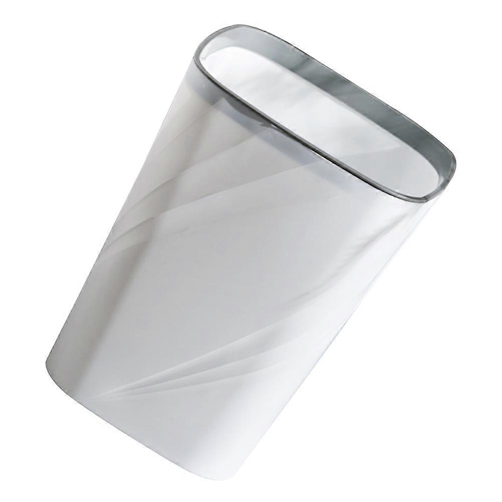 Elegant White ABS Trash Can for Home Use Lightweight Waste Storage Bucket 5L