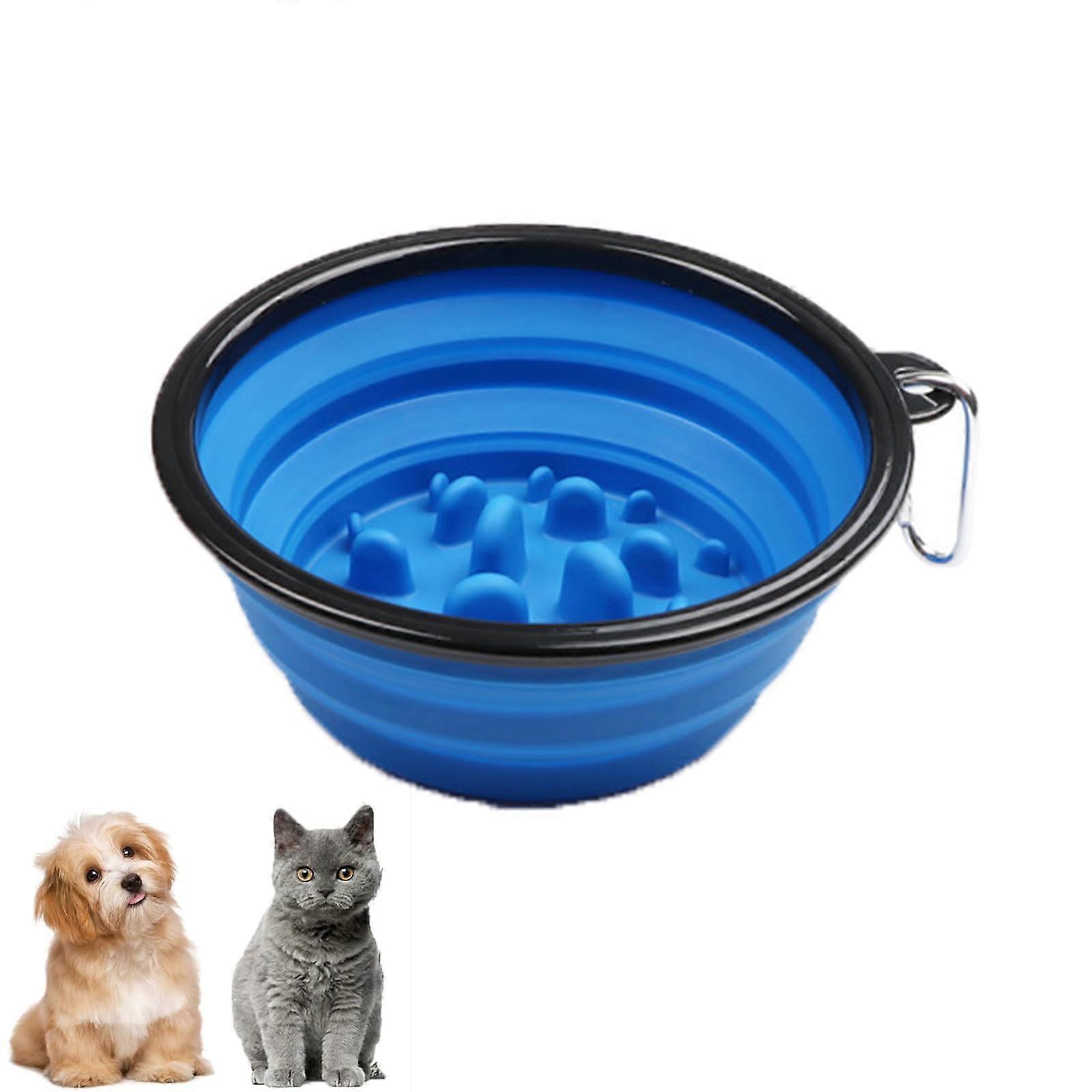 Anti-Slinging Bowl for Cats and Dogs - Slow Feed Design, Non-Slip Base, Ideal for Puppies, 12oz, BPA-Free Material
