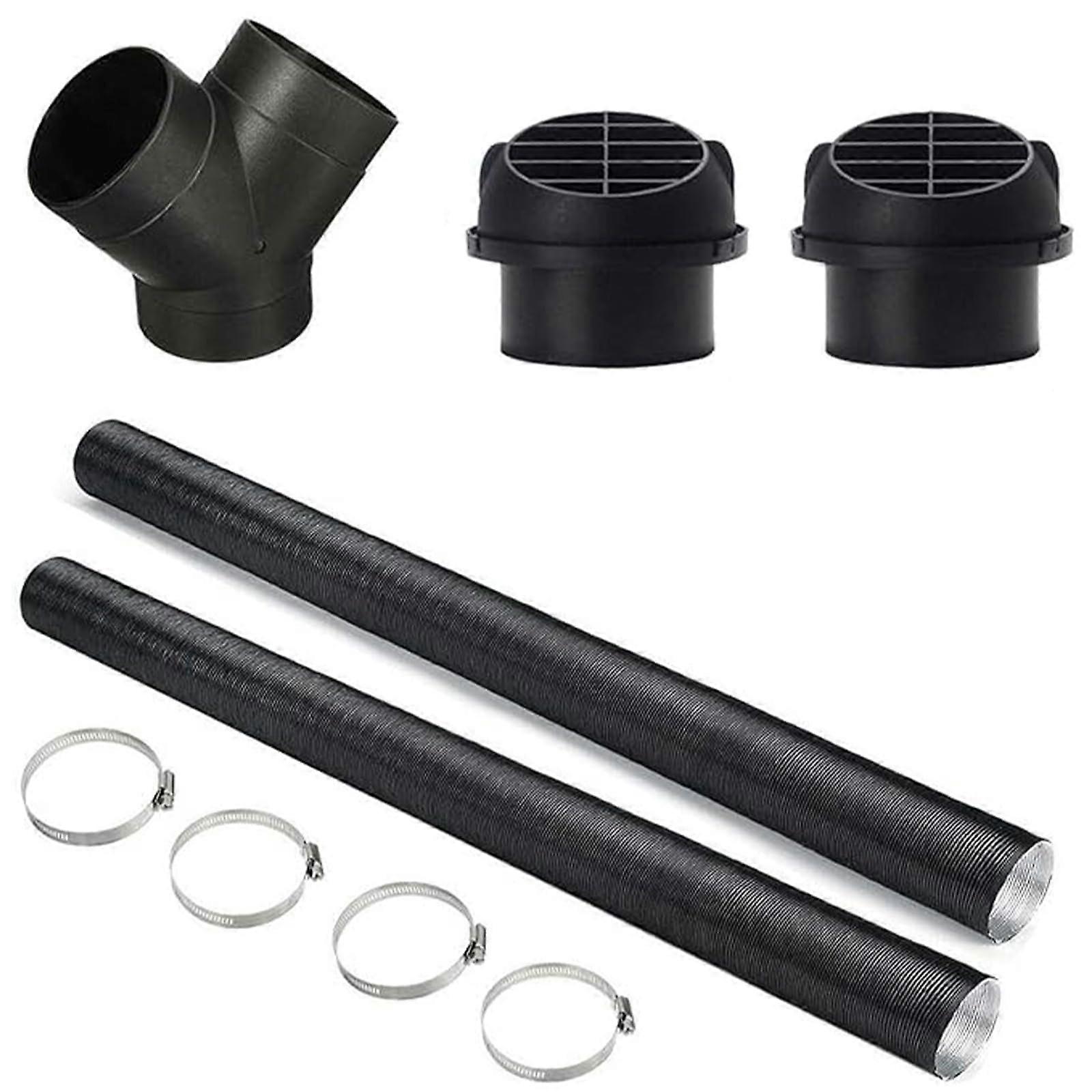 75 mm Car Heater Hose Kit, Diesel Heater Y Pipe, Auxiliary Heater Accessories, Vent Hose Clamp Set for Vehicles