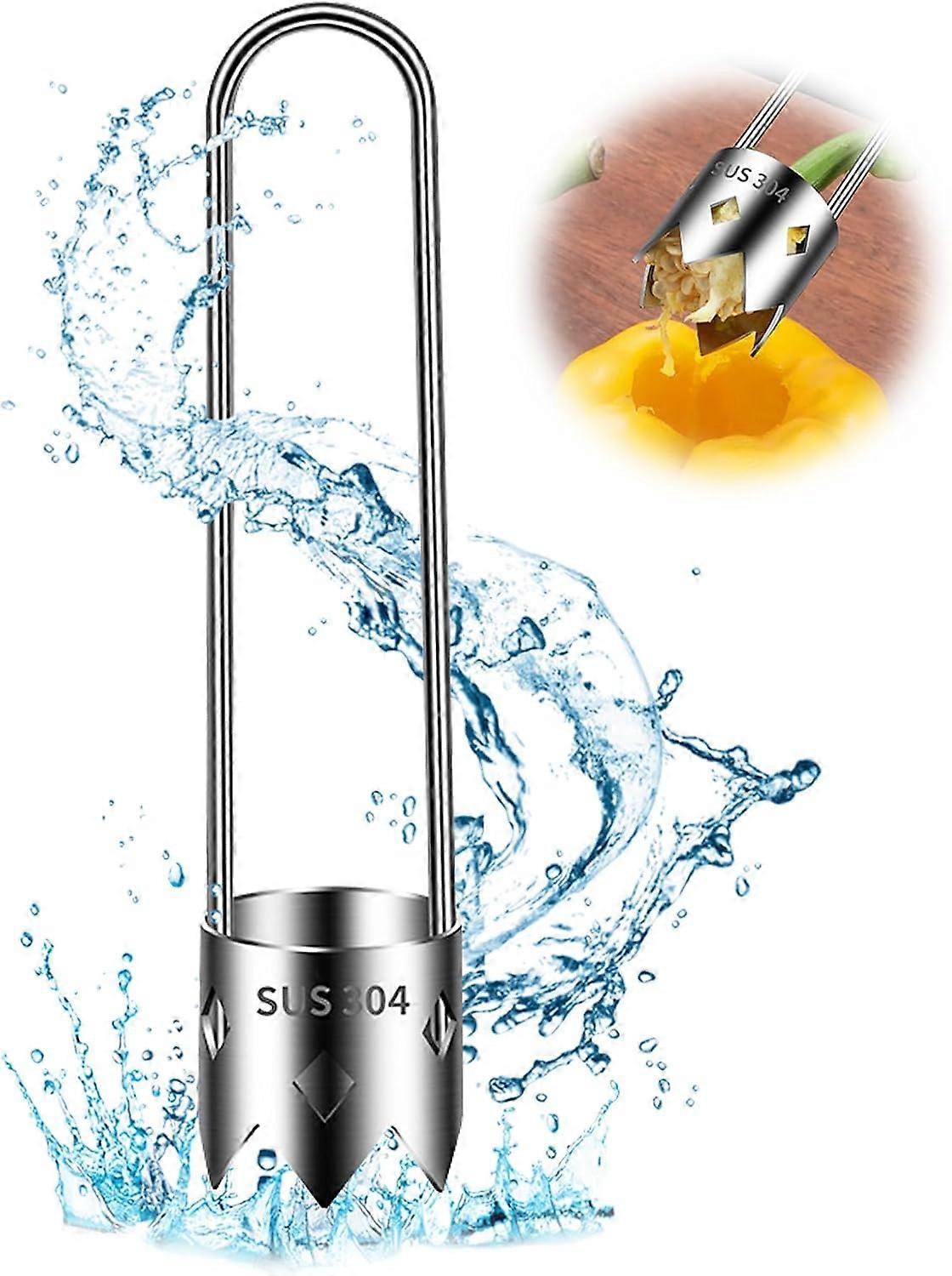 Red Bell Pepper Corer - Pepper, Pineapple, Pear, Apple Corer