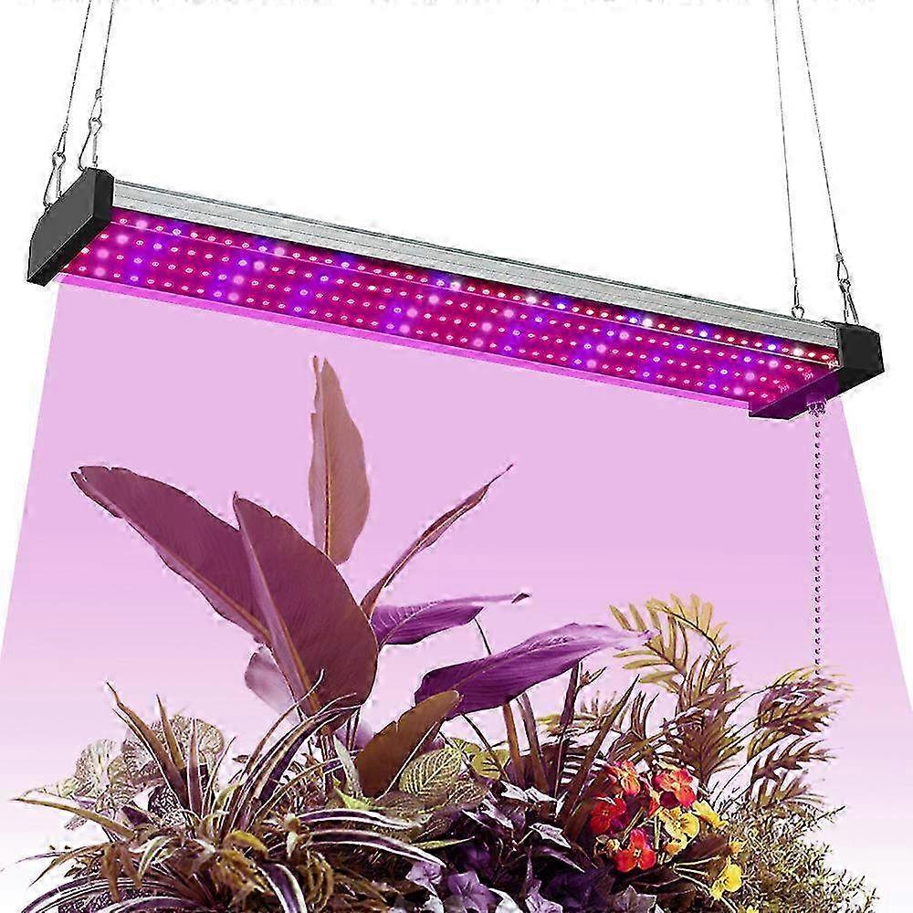Full Spectrum LED Grow Lights for Indoor Plants - Linkable 5000K Daylight & 620nm Red/465nm Blue Adjustable Height Waterproof Fixture
