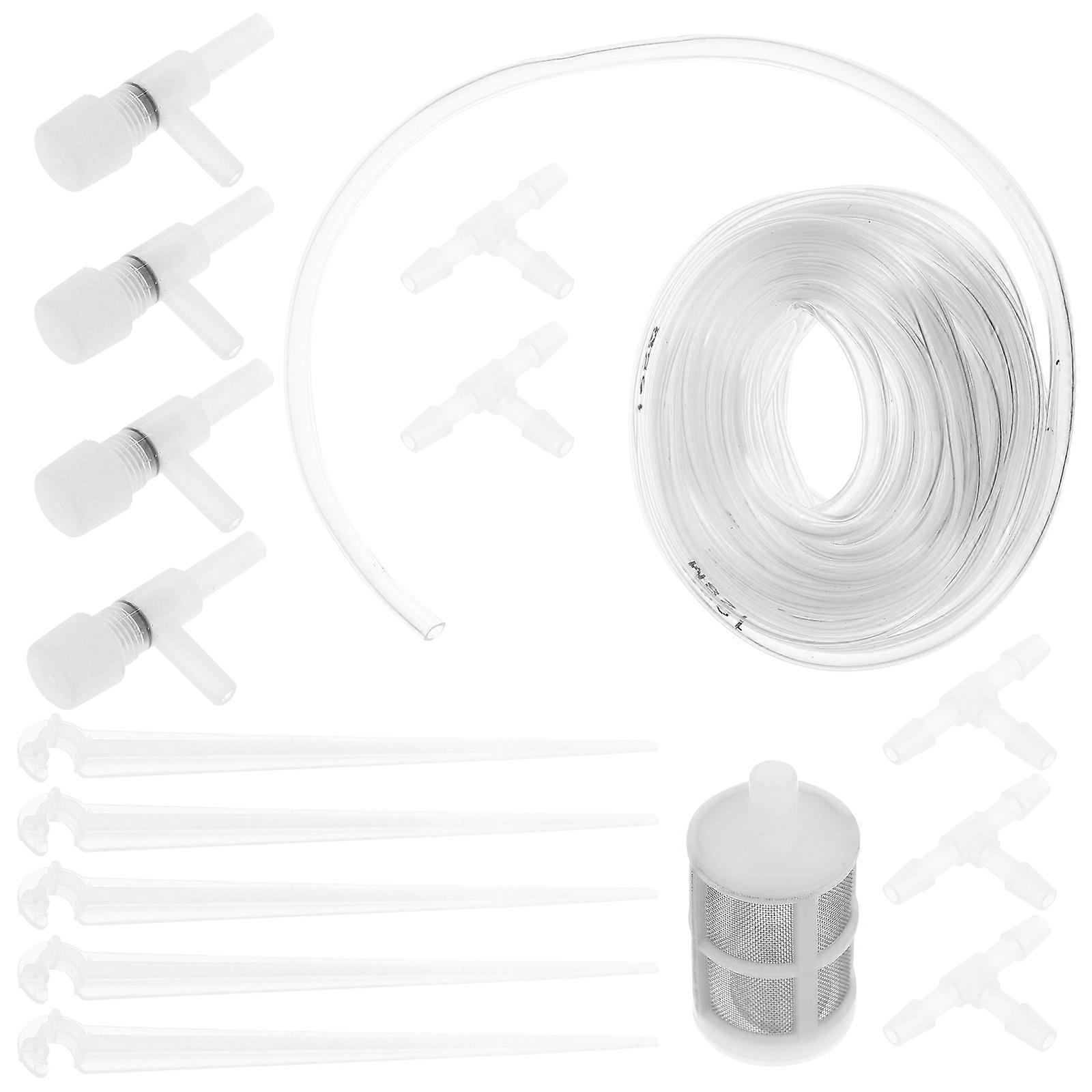 Automatic Drip Irrigation Kit with Adjustable Valve for Potted Plants and Garden Balcony Transparent PP Material 1 Set