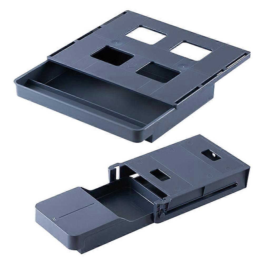 Hidden Storage Box For Workplace Uses Blue Rectangular Desk Organizer 2Pcs