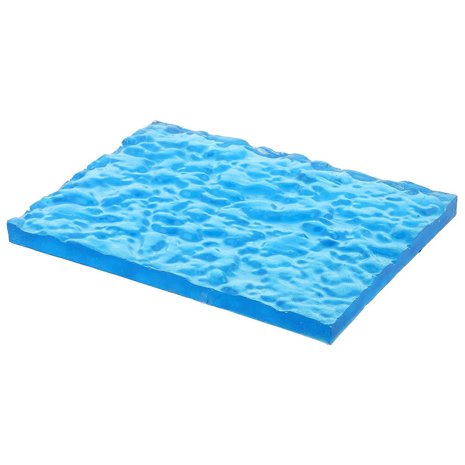 Realistic Sea Surface Design Resin Model Figures Base Suitable For Home Office Decor 13.00X10.00X0.80CM 1Set