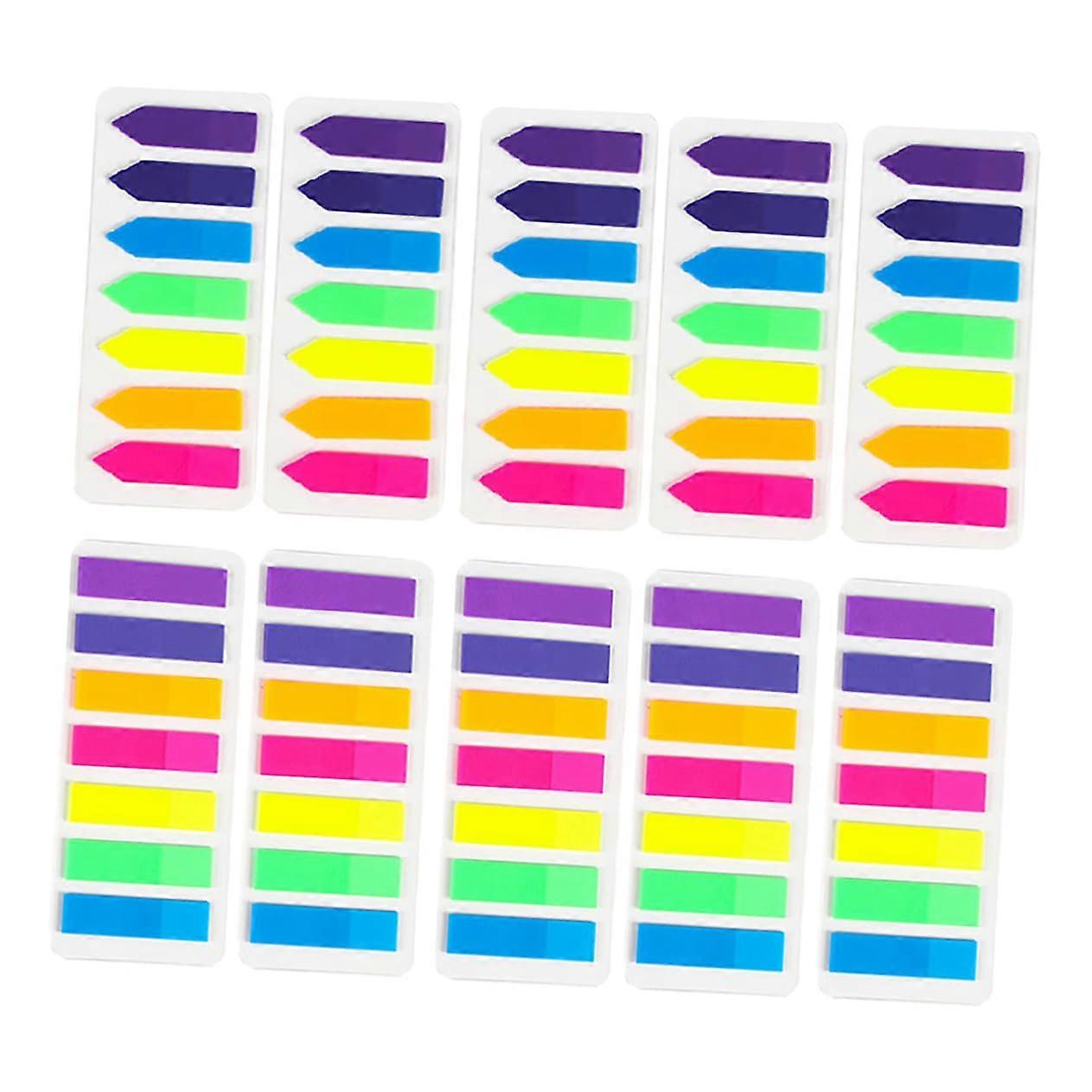 Transparent Index Stickers 10 Pieces, Reusable PET Material, Thin Clear Marking Strips for Notes and Binders