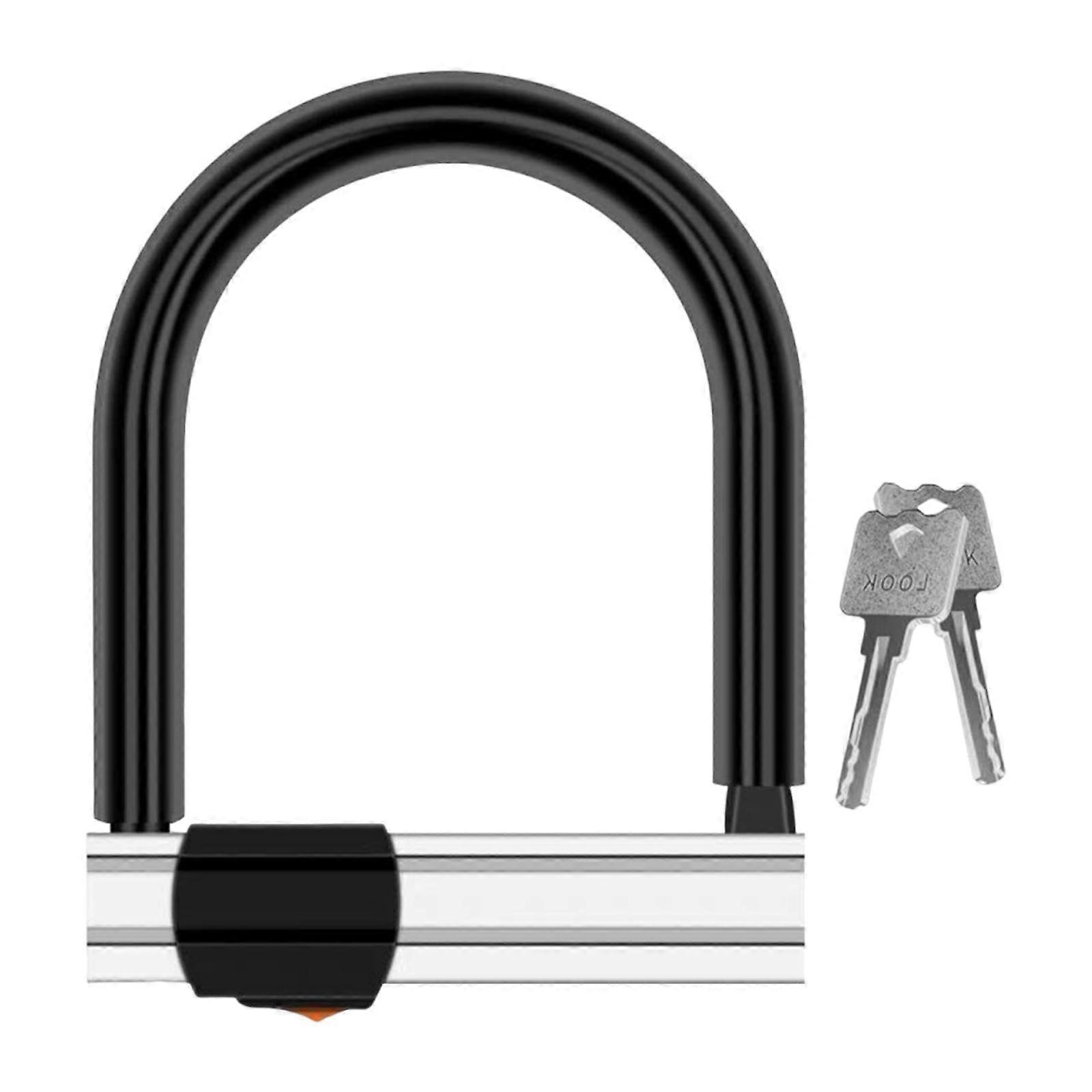 Ushaped bicycle lock, hydraulic cutterresistant, durable, heavyduty, motorcycle lock, stainless steel, antitheft, security accessory