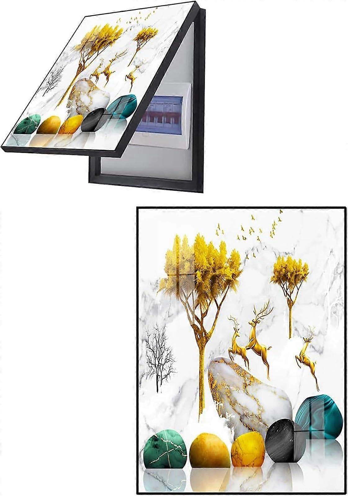 Decorative Electric Meter Box Cover 40x60cm, Switch Panel Protector, Distribution Box Hide, Weather Resistant