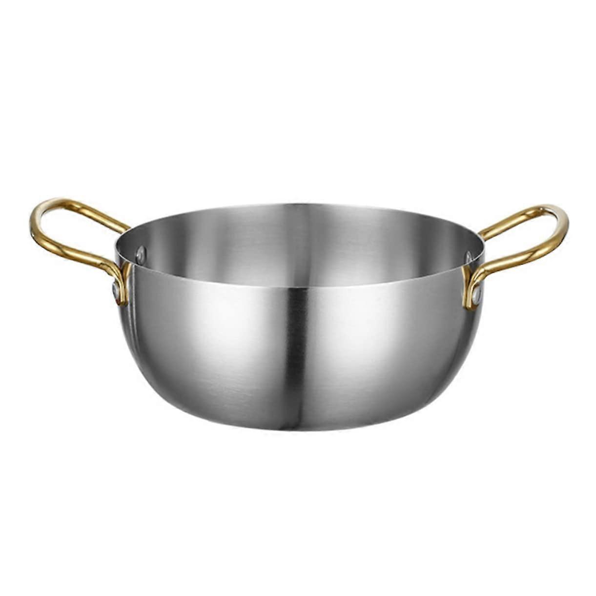 1 Piece Ramen Pot with Two Handles, Multifunctional Soup Pot for Noodles, Seafood, and Soups, Suitable for Induction and Gas Stoves