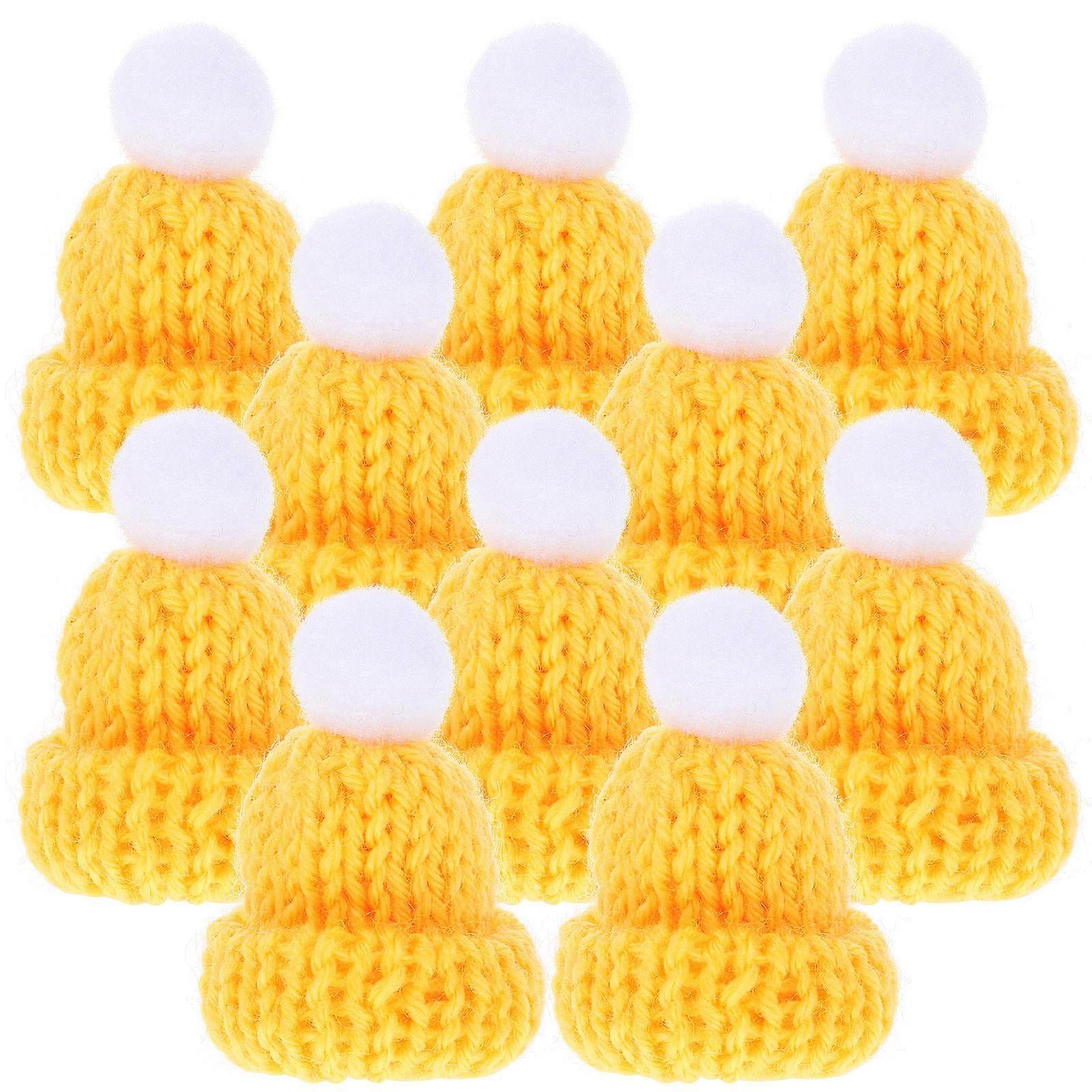 DIY Handmade Christmas Party Favors With Adorable Yellow Hats Great For Photo Props And General Public Celebrations 50Pcs