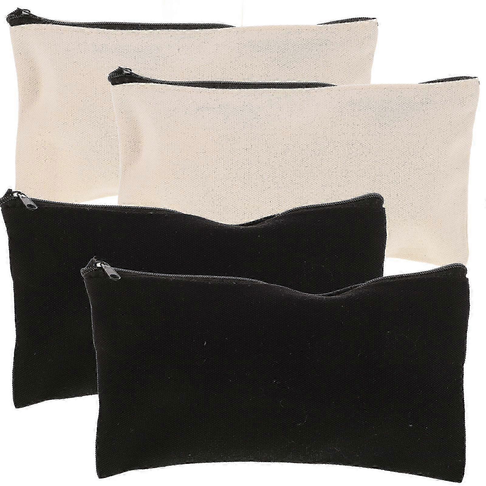 4Pcs Multi-function Storage Bag Graffiti Zipper Bag Portable Pencil Pouch Storage Supply