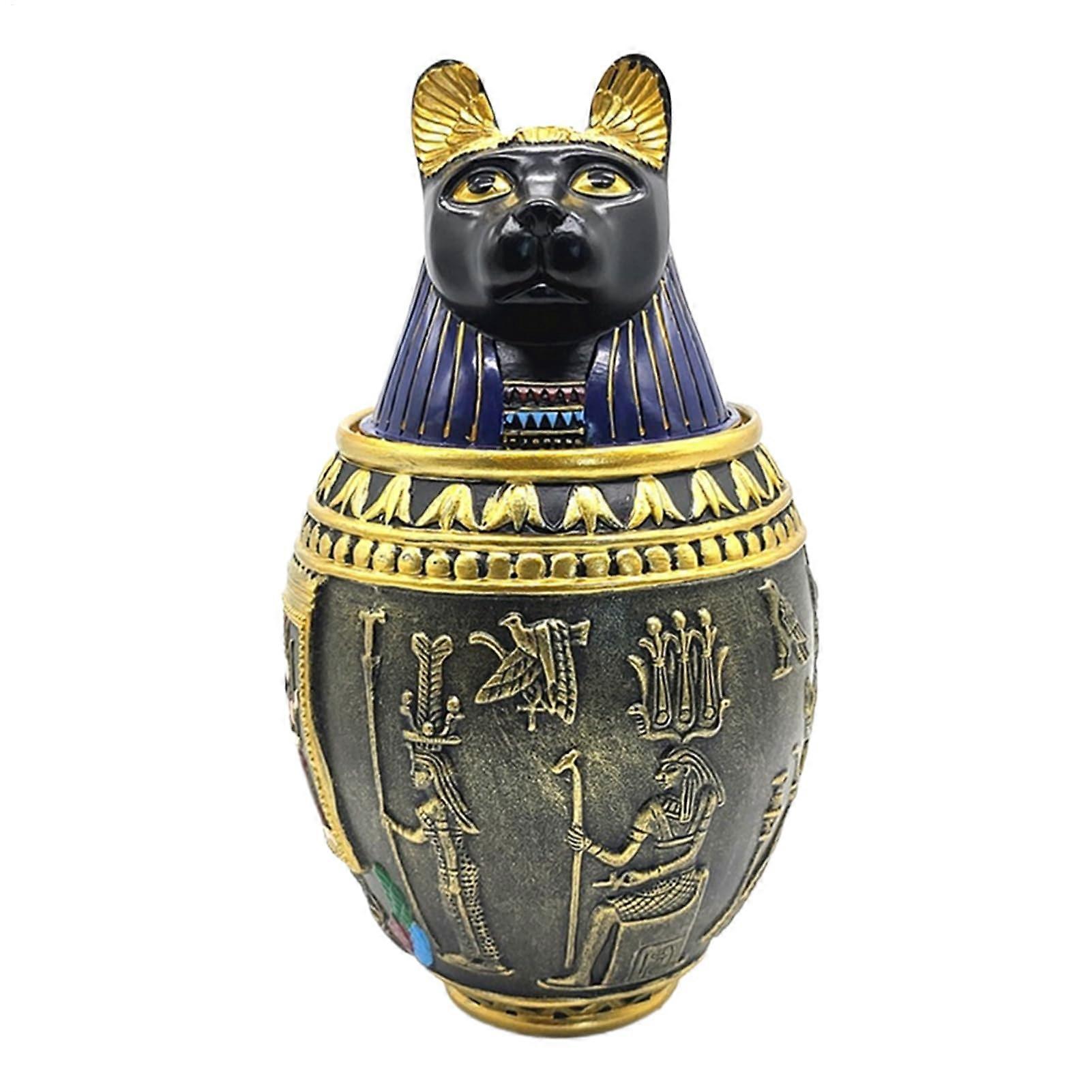 Pet Urns Memorial Urn for Dog Ashes Resin Engraved Base for Ashes Memory Memories for Dogs and Cats Urn Egyptian Cat Urn UN